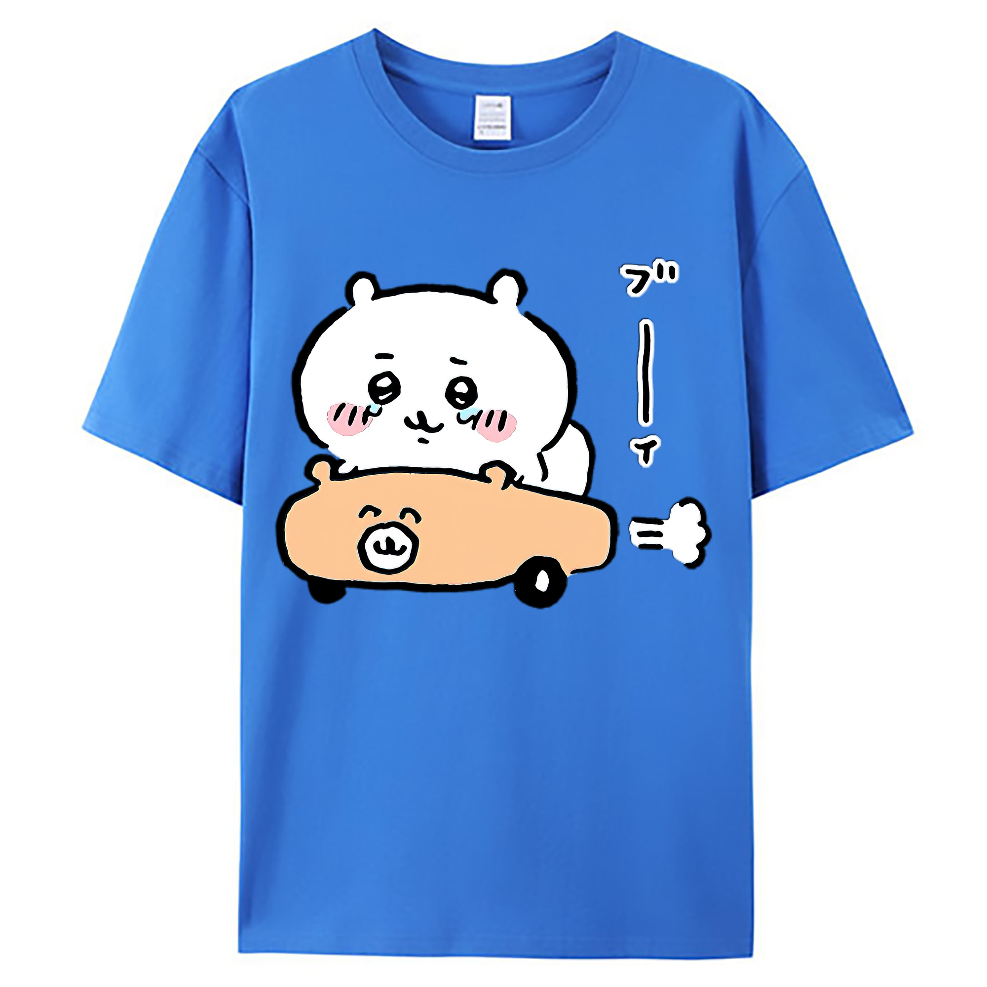 （画像用） ちいかわ ちいかわ Chii-kawa chiikawa 綿100％ メンズ半袖Tシャツ｜肌触りやわらか＆通気性