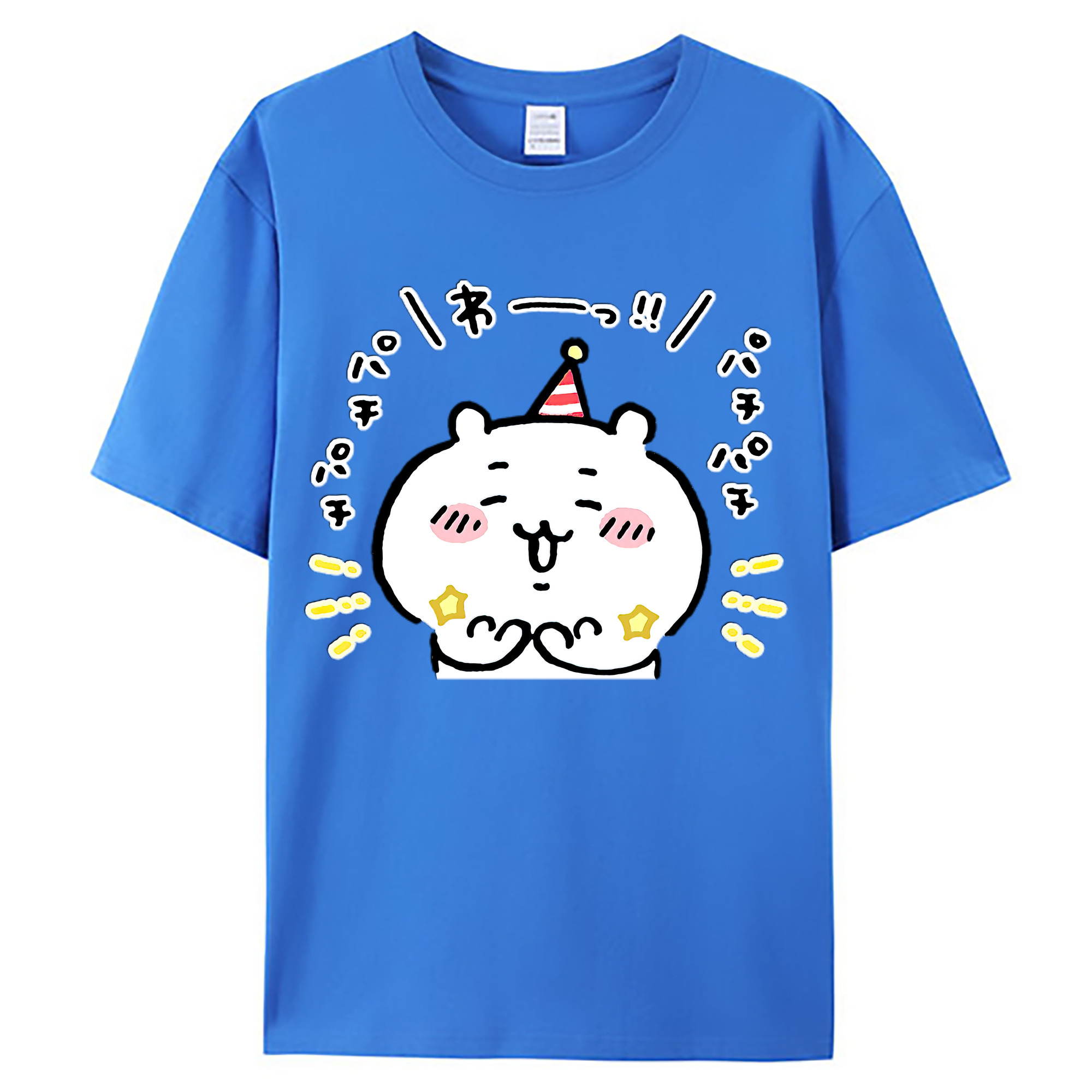 （画像用） ちいかわ ちいかわ Chii-kawa chiikawa 綿100％ メンズ半袖Tシャツ｜肌触りやわらか＆通気性