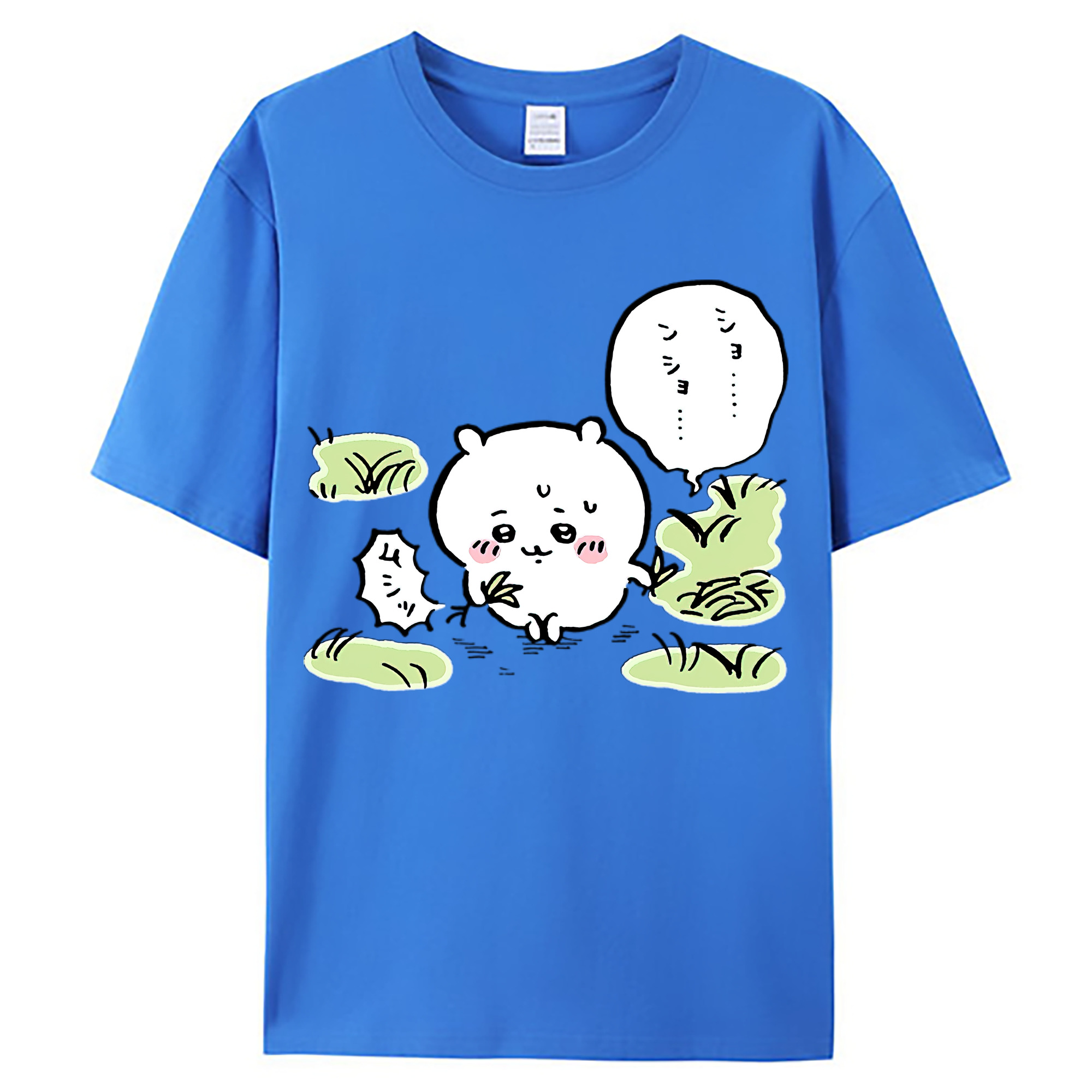 （画像用） ちいかわ ちいかわ Chii-kawa chiikawa 綿100％ メンズ半袖Tシャツ｜肌触りやわらか＆通気性