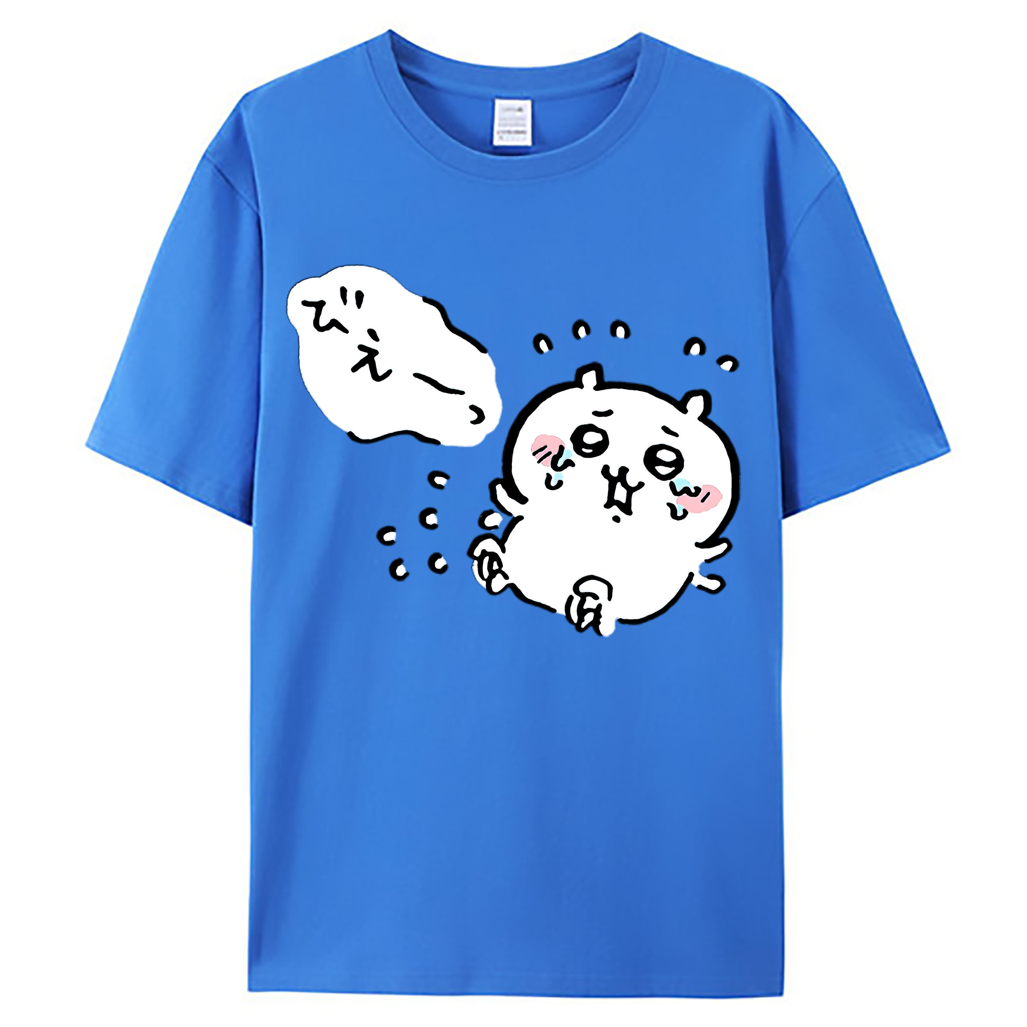 （画像用） ちいかわ ちいかわ Chii-kawa chiikawa 綿100％ メンズ半袖Tシャツ｜肌触りやわらか＆通気性