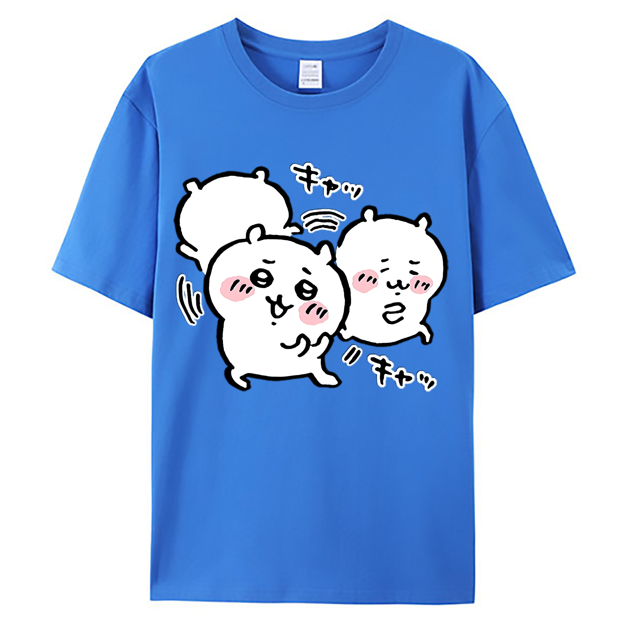 （画像用） ちいかわ ちいかわ Chii-kawa chiikawa 綿100％ メンズ半袖Tシャツ｜肌触りやわらか＆通気性