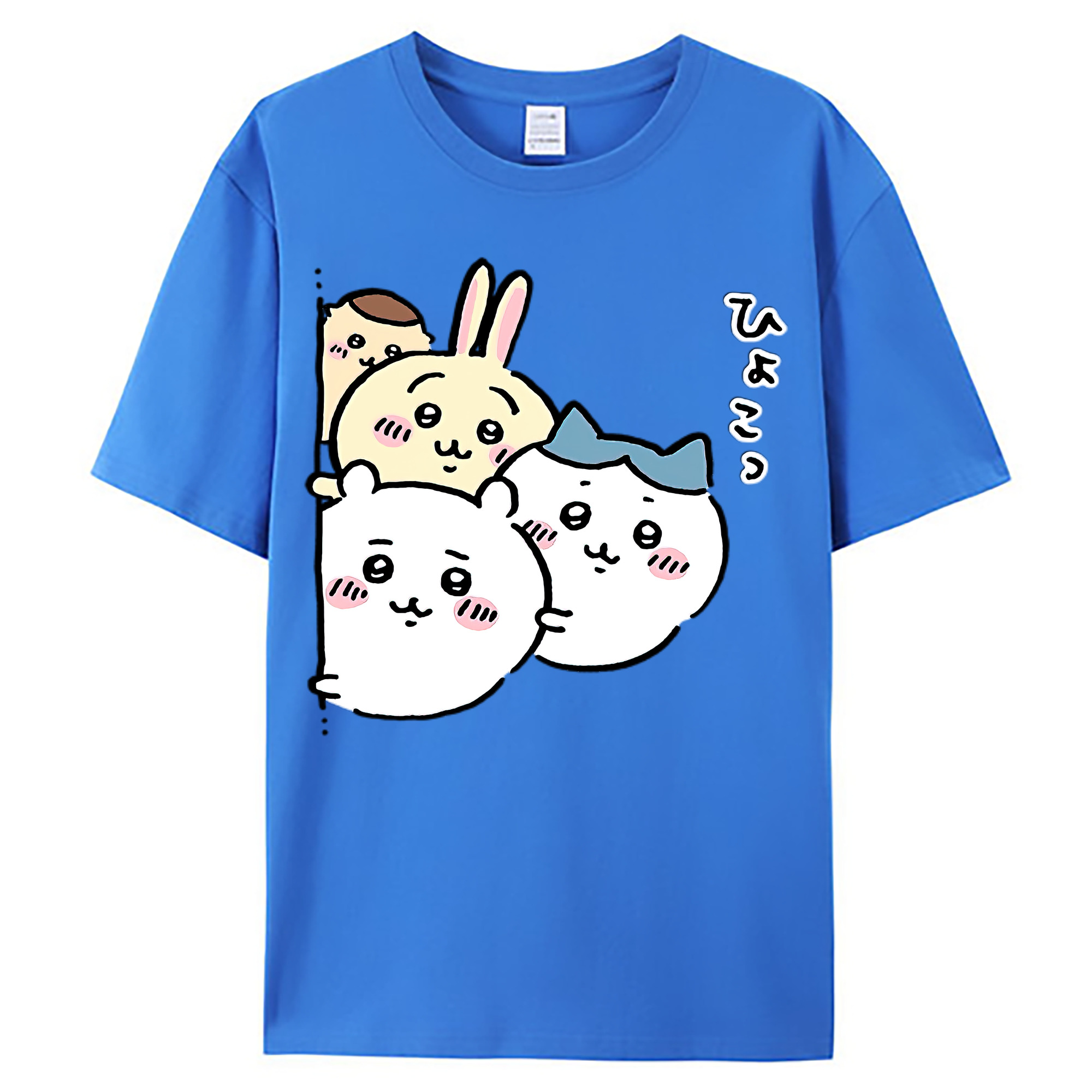 （画像用） ちいかわ ちいかわ Chii-kawa chiikawa 綿100％ メンズ半袖Tシャツ｜肌触りやわらか＆通気性