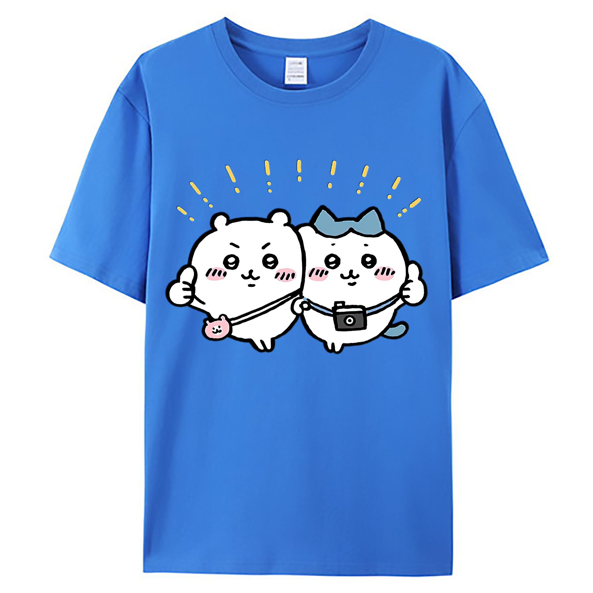 （画像用） ちいかわ ちいかわ Chii-kawa chiikawa 綿100％ メンズ半袖Tシャツ｜肌触りやわらか＆通気性