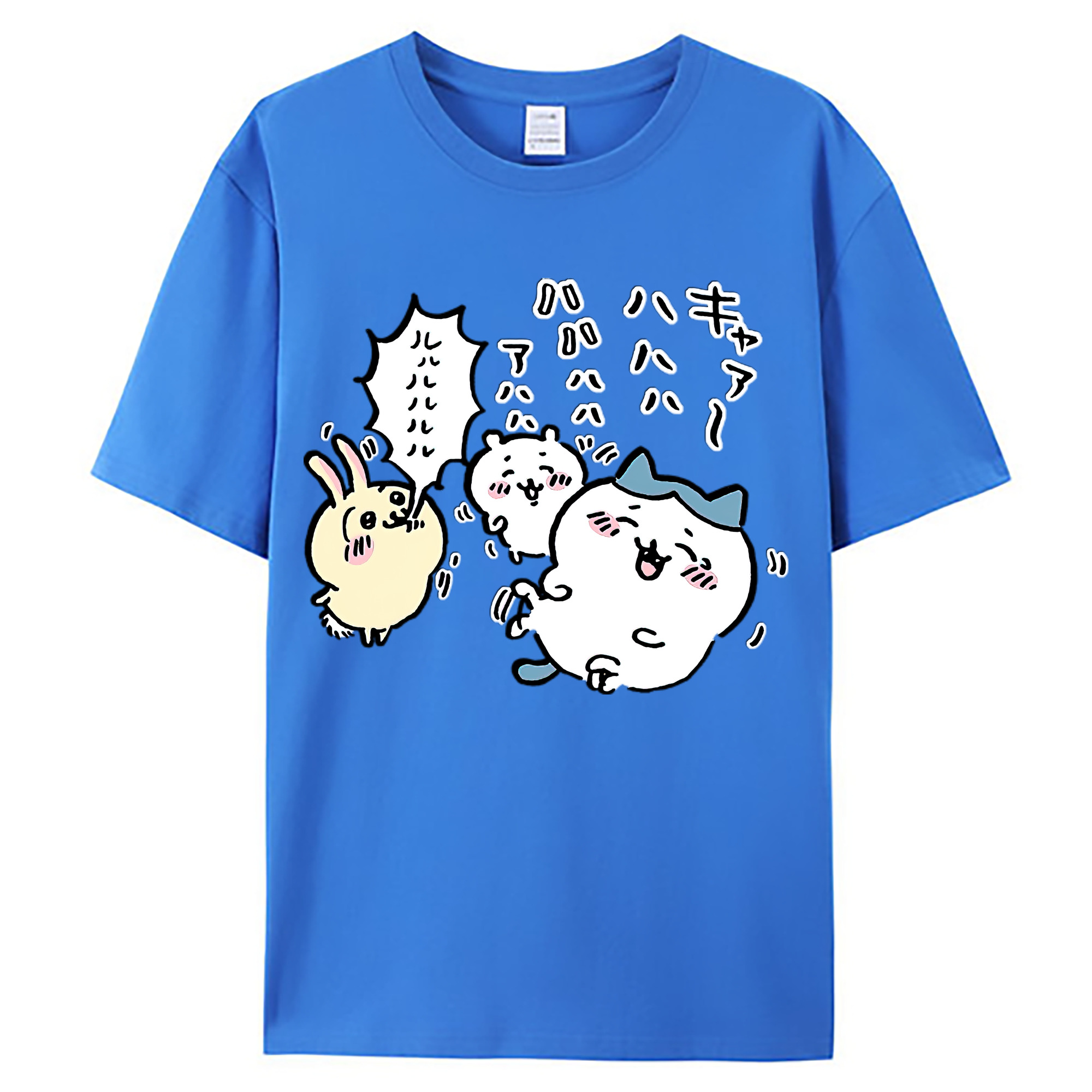（画像用） ちいかわ うさぎ Chii-kawa usagi 綿100％ メンズ半袖Tシャツ｜肌触りやわらか＆通気性