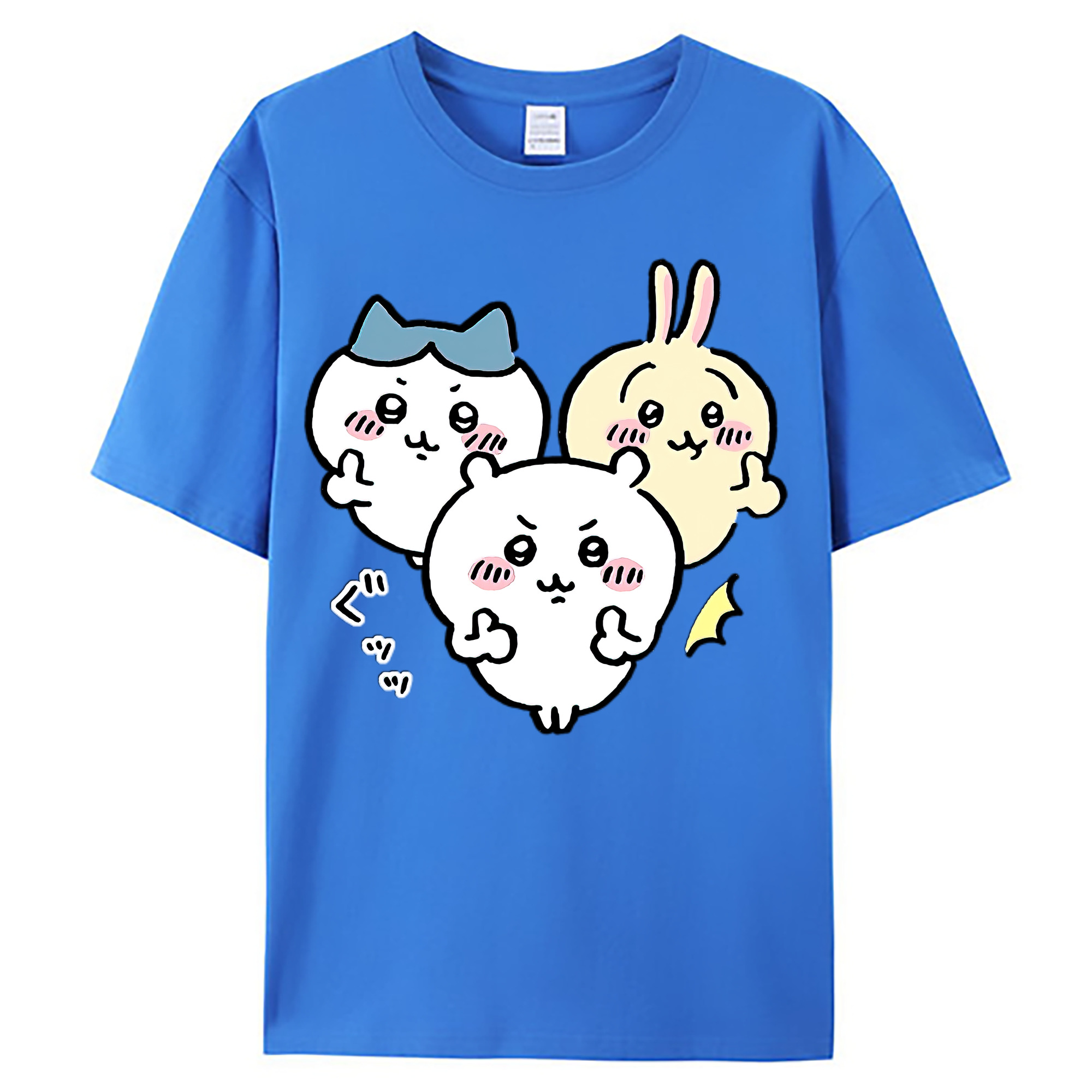（画像用） ちいかわ うさぎ Chii-kawa usagi 綿100％ メンズ半袖Tシャツ｜肌触りやわらか＆通気性