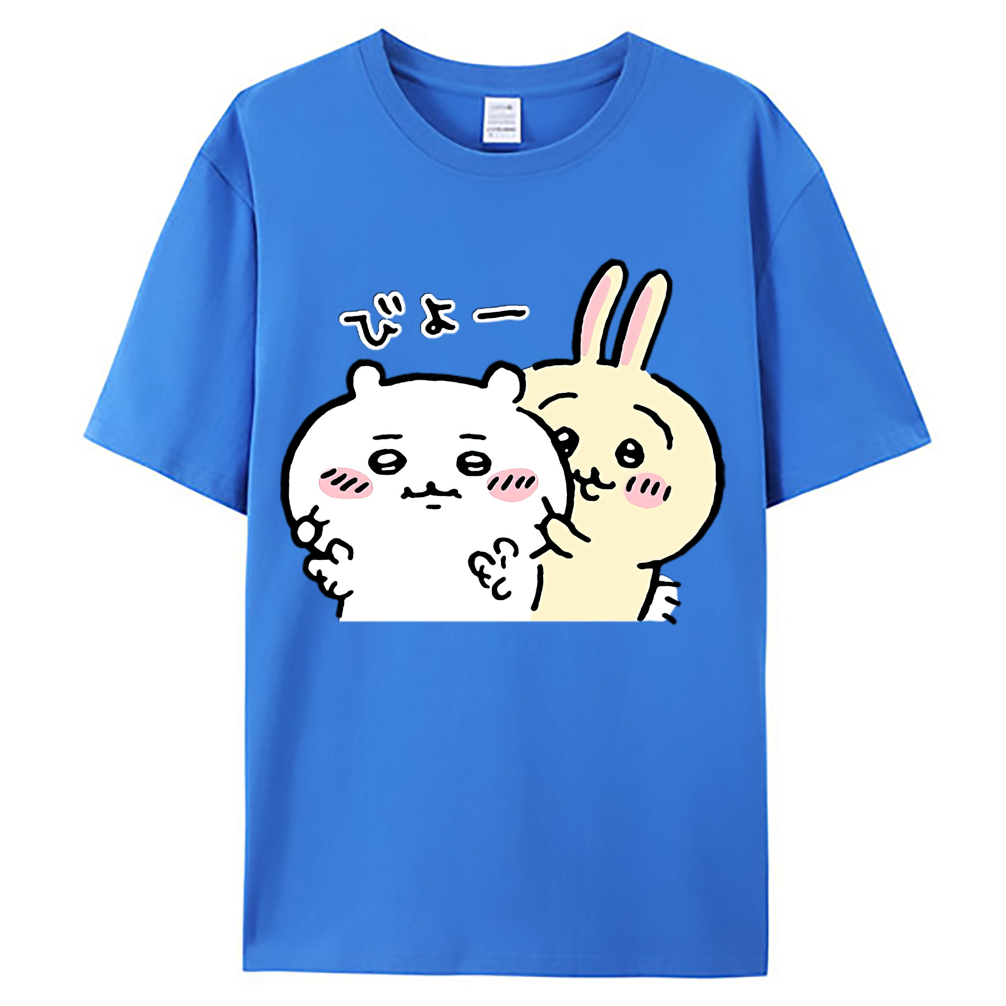 （画像用） ちいかわ うさぎ Chii-kawa usagi 綿100％ メンズ半袖Tシャツ｜肌触りやわらか＆通気性