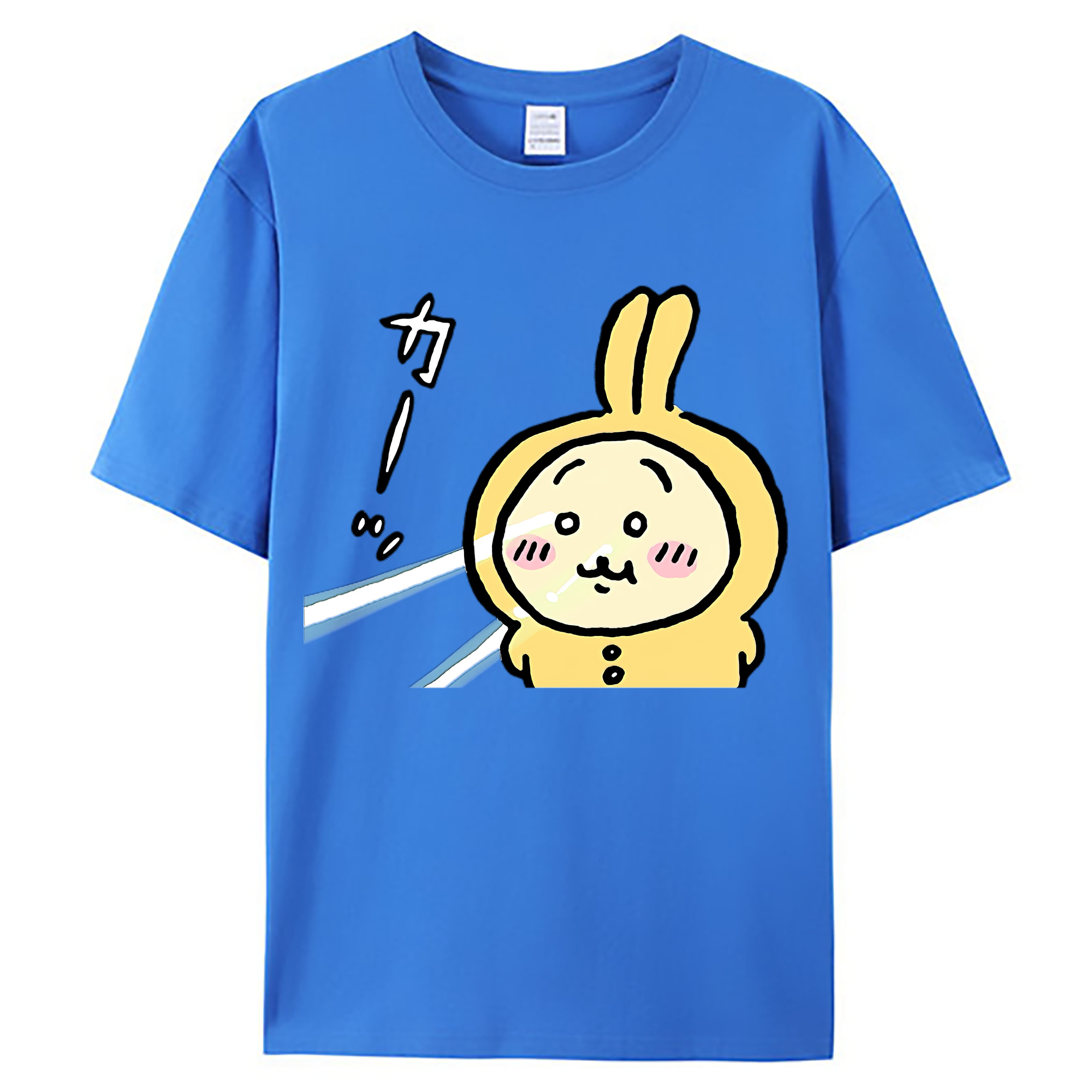 （画像用） ちいかわ うさぎ Chii-kawa usagi 綿100％ メンズ半袖Tシャツ｜肌触りやわらか＆通気性