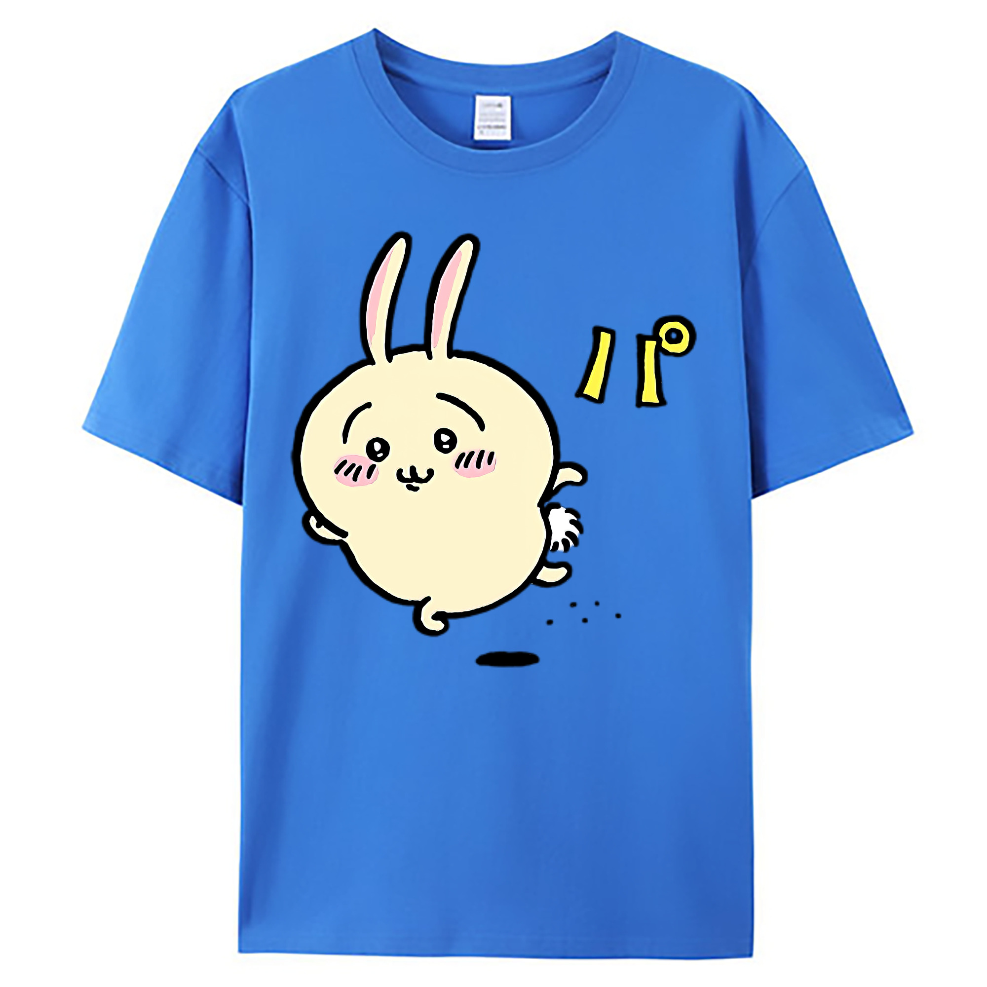 （画像用） ちいかわ うさぎ Chii-kawa usagi 綿100％ メンズ半袖Tシャツ｜肌触りやわらか＆通気性