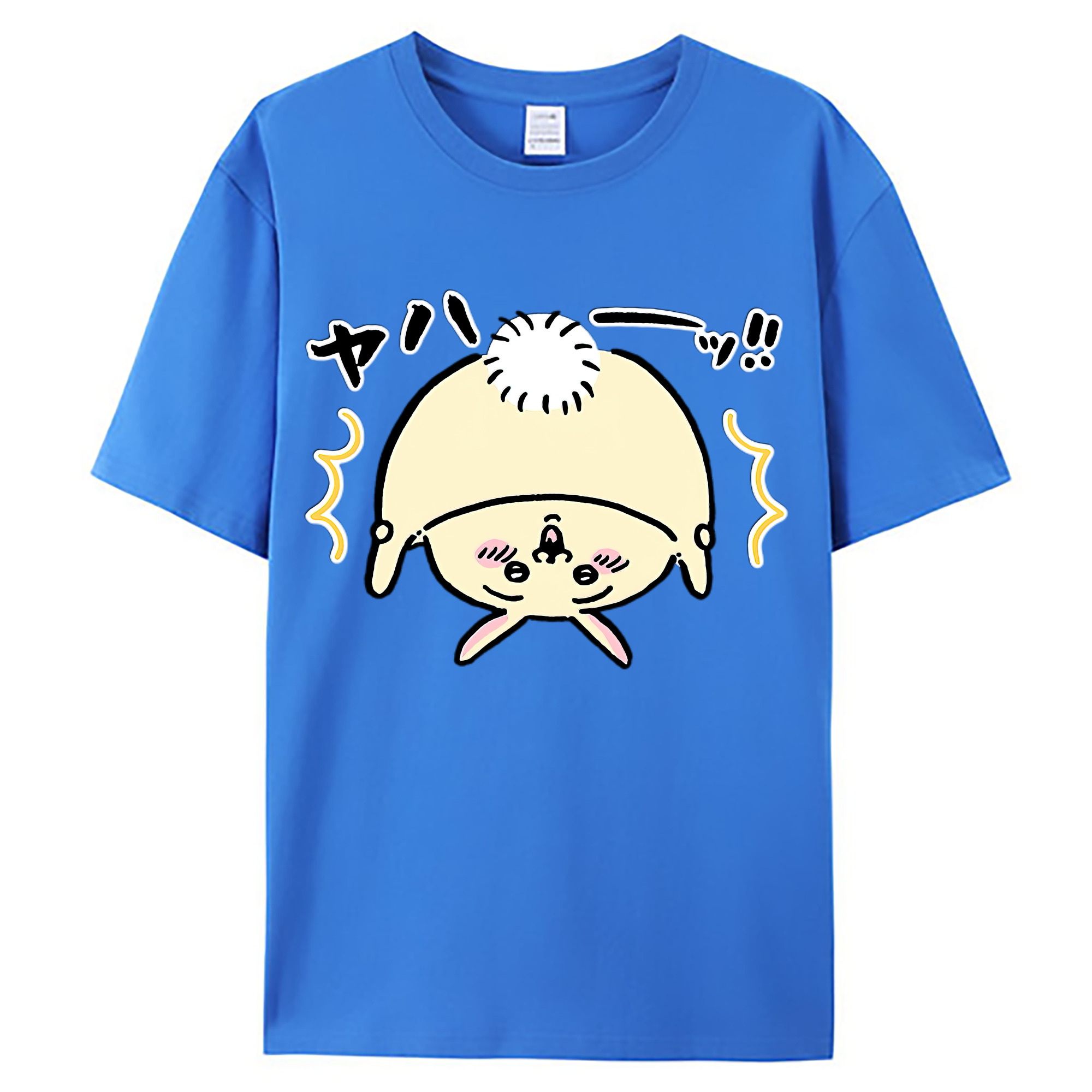 （画像用） ちいかわ うさぎ Chii-kawa usagi 綿100％ メンズ半袖Tシャツ｜肌触りやわらか＆通気性