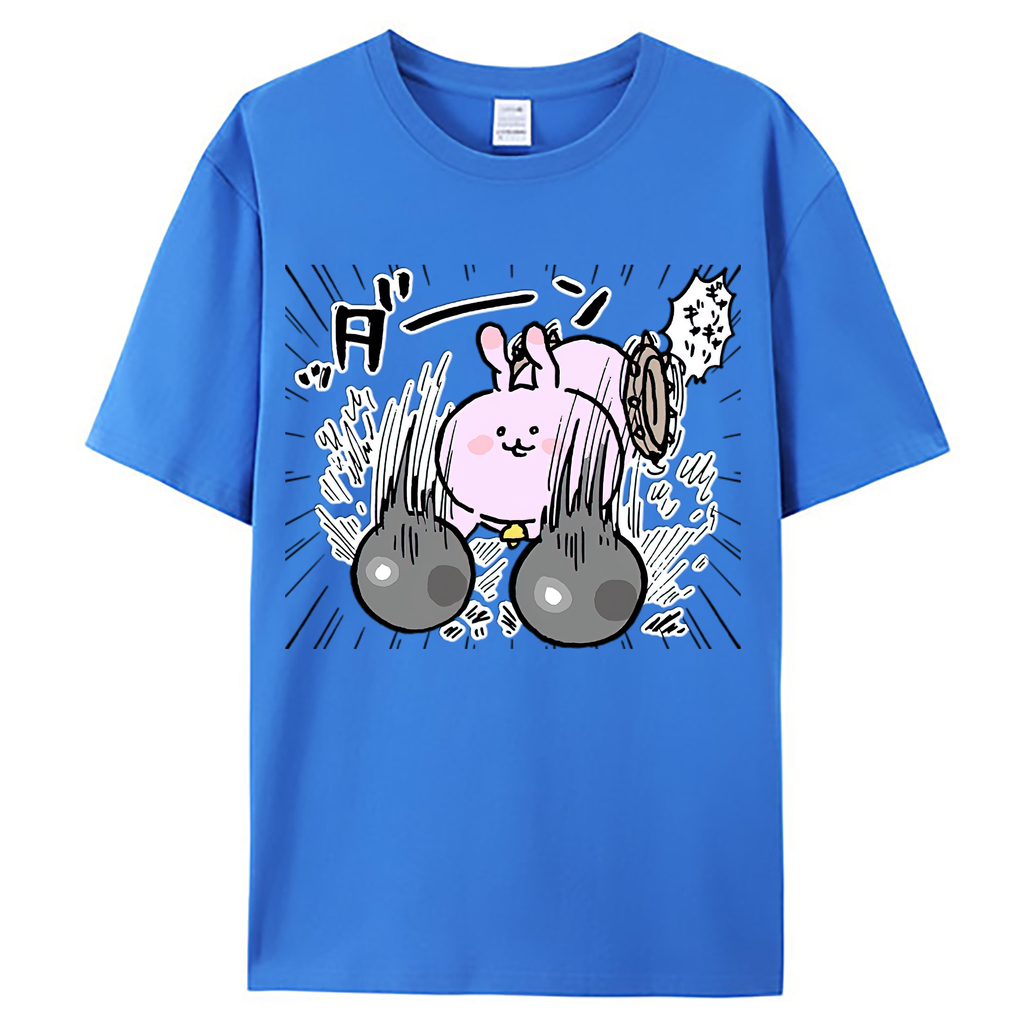 （画像用） ちいかわ うさぎ Chii-kawa usagi 綿100％ メンズ半袖Tシャツ｜肌触りやわらか＆通気性