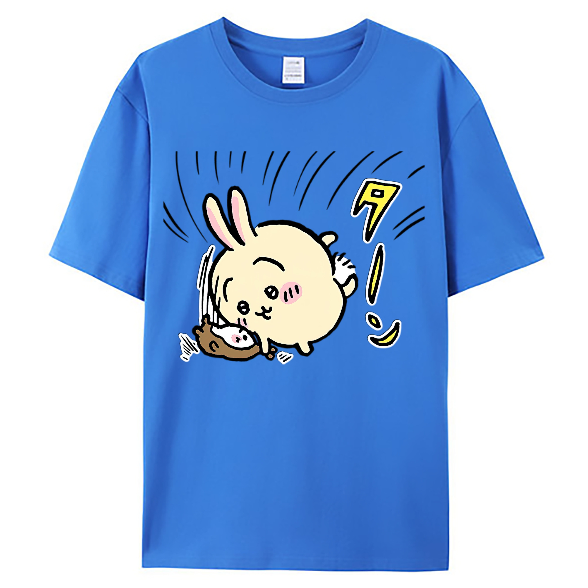 （画像用） ちいかわ うさぎ Chii-kawa usagi 綿100％ メンズ半袖Tシャツ｜肌触りやわらか＆通気性