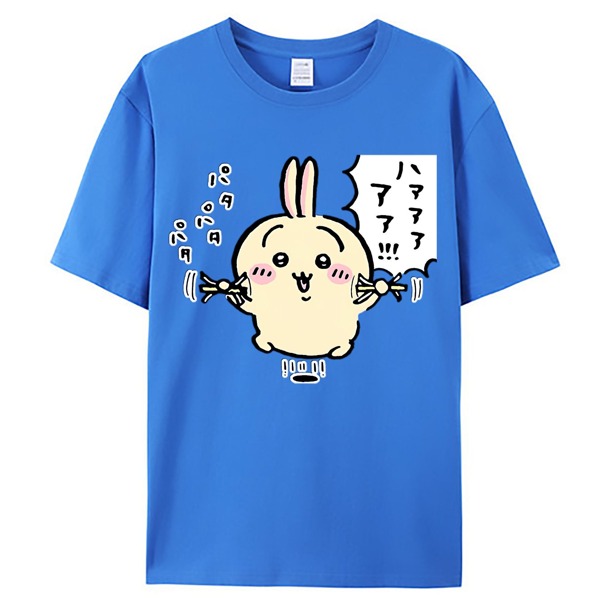 （画像用） ちいかわ うさぎ Chii-kawa usagi 綿100％ メンズ半袖Tシャツ｜肌触りやわらか＆通気性