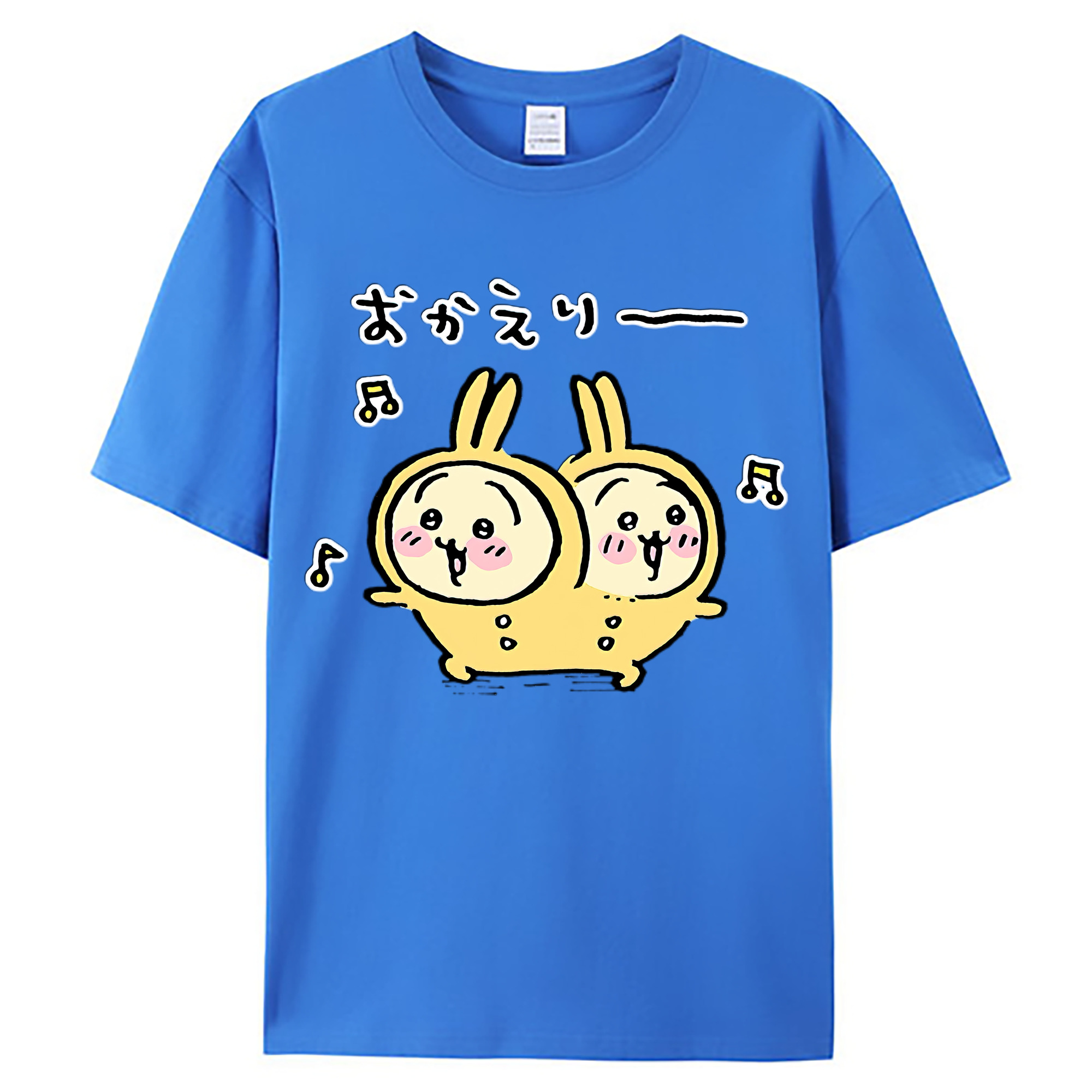 （画像用） ちいかわ うさぎ Chii-kawa usagi 綿100％ メンズ半袖Tシャツ｜肌触りやわらか＆通気性