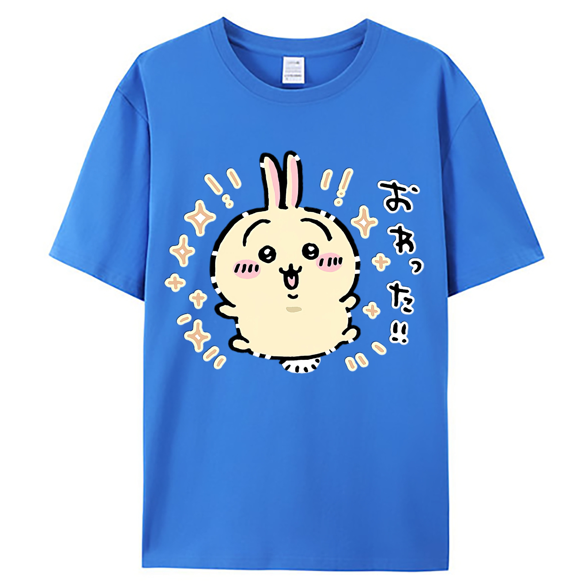 （画像用） ちいかわ うさぎ Chii-kawa usagi 綿100％ メンズ半袖Tシャツ｜肌触りやわらか＆通気性