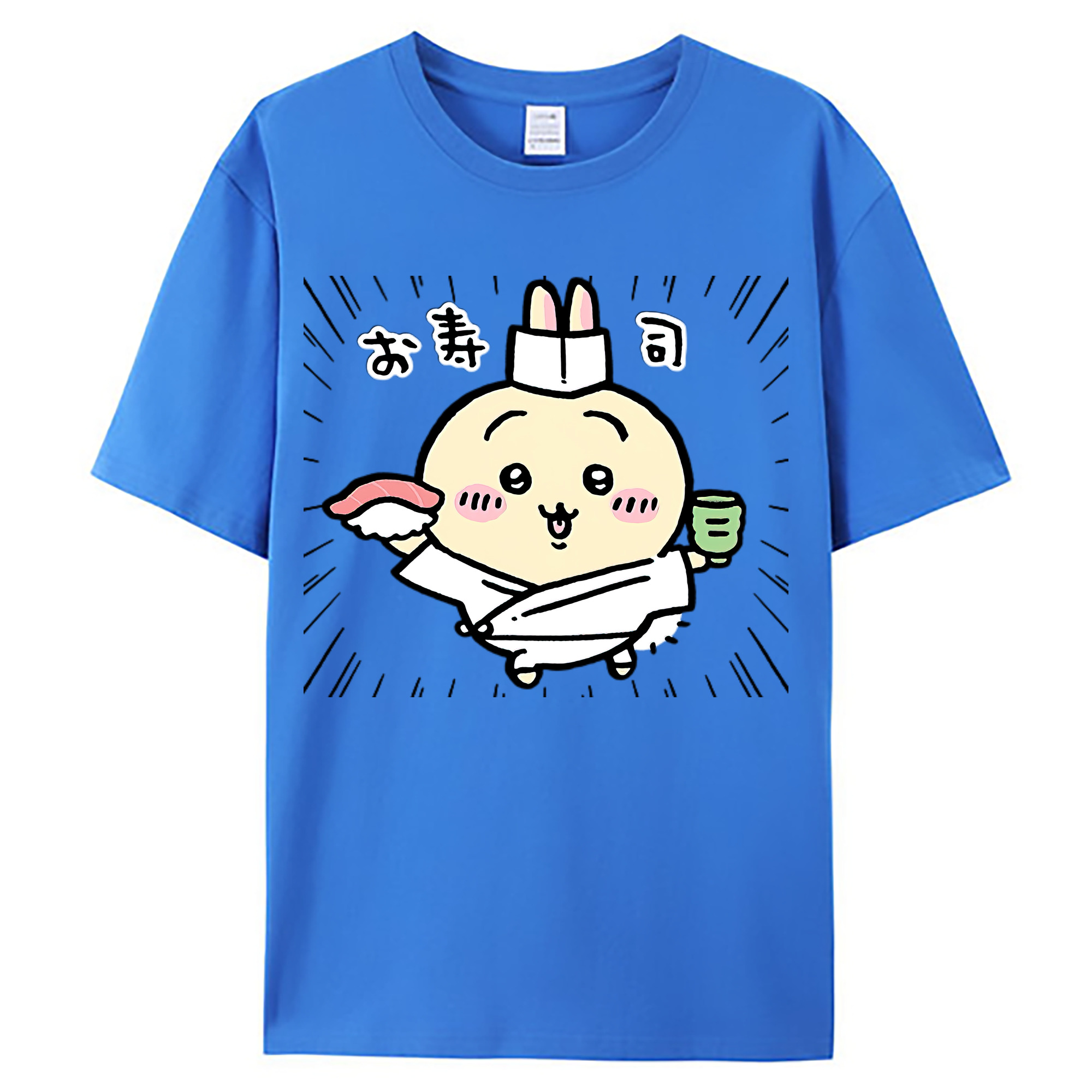 （画像用） ちいかわ うさぎ Chii-kawa usagi 綿100％ メンズ半袖Tシャツ｜肌触りやわらか＆通気性