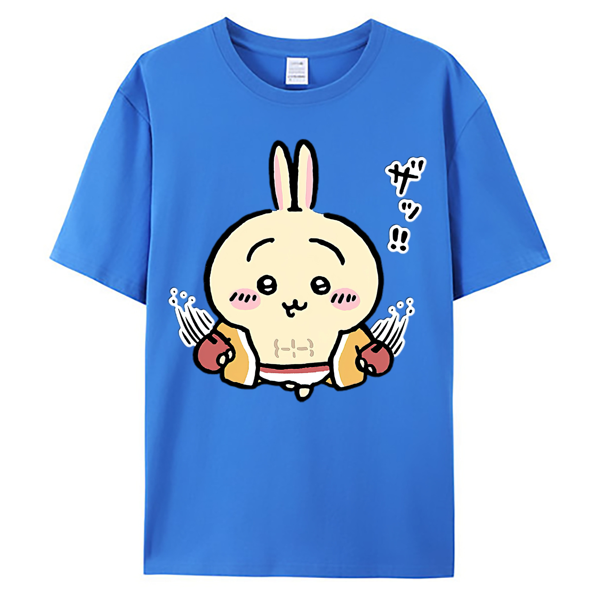 （画像用） ちいかわ うさぎ Chii-kawa usagi 綿100％ メンズ半袖Tシャツ｜肌触りやわらか＆通気性