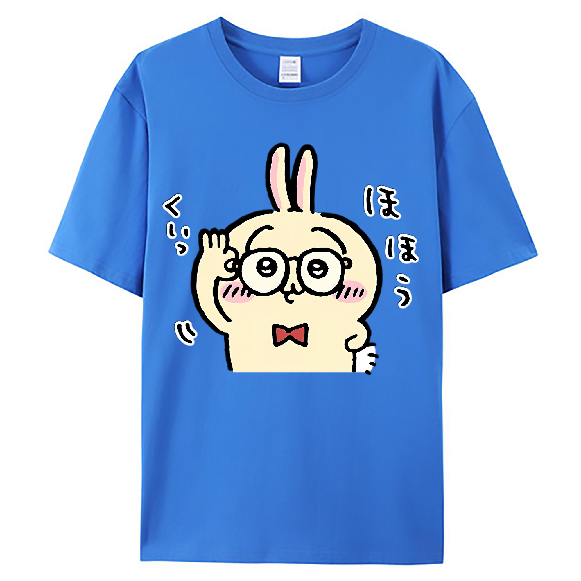 （画像用） ちいかわ うさぎ Chii-kawa usagi 綿100％ メンズ半袖Tシャツ｜肌触りやわらか＆通気性