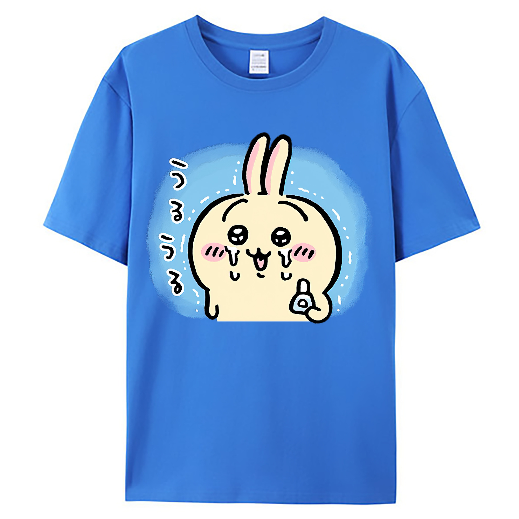 （画像用） ちいかわ うさぎ Chii-kawa usagi 綿100％ メンズ半袖Tシャツ｜肌触りやわらか＆通気性