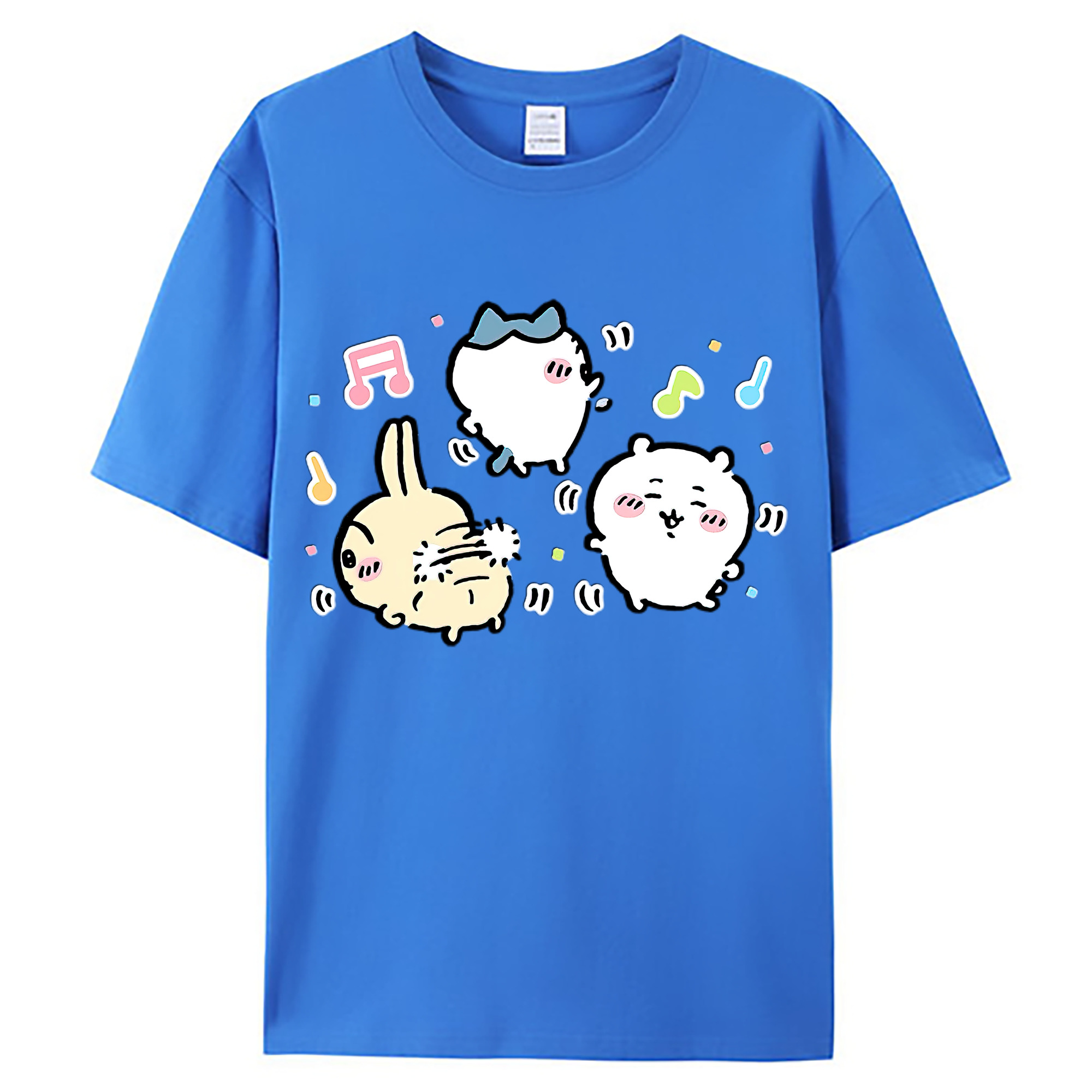 （画像用） ちいかわ うさぎ Chii-kawa usagi 綿100％ メンズ半袖Tシャツ｜肌触りやわらか＆通気性