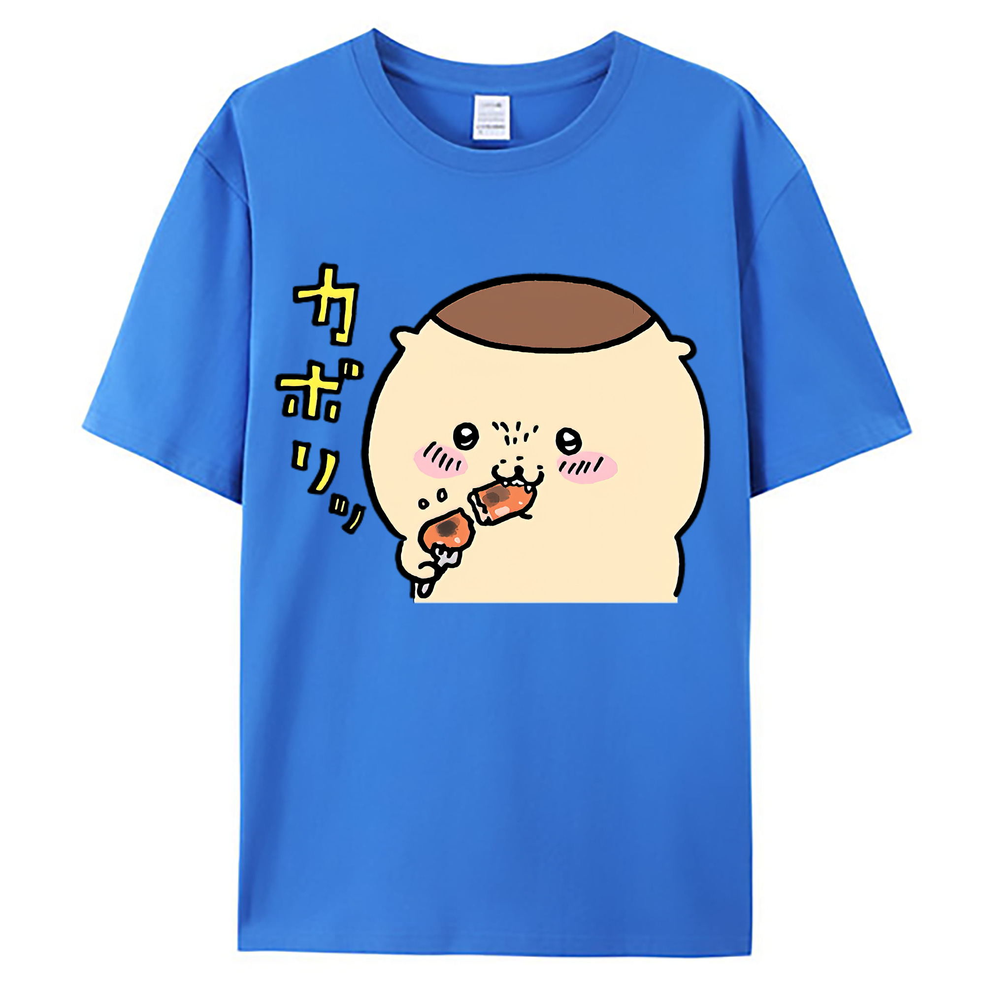 （画像用） ちいかわ くりまんじゅう Chii-kawa kuri manjū 綿100％ メンズ半袖Tシャツ｜肌触りやわらか＆通気性