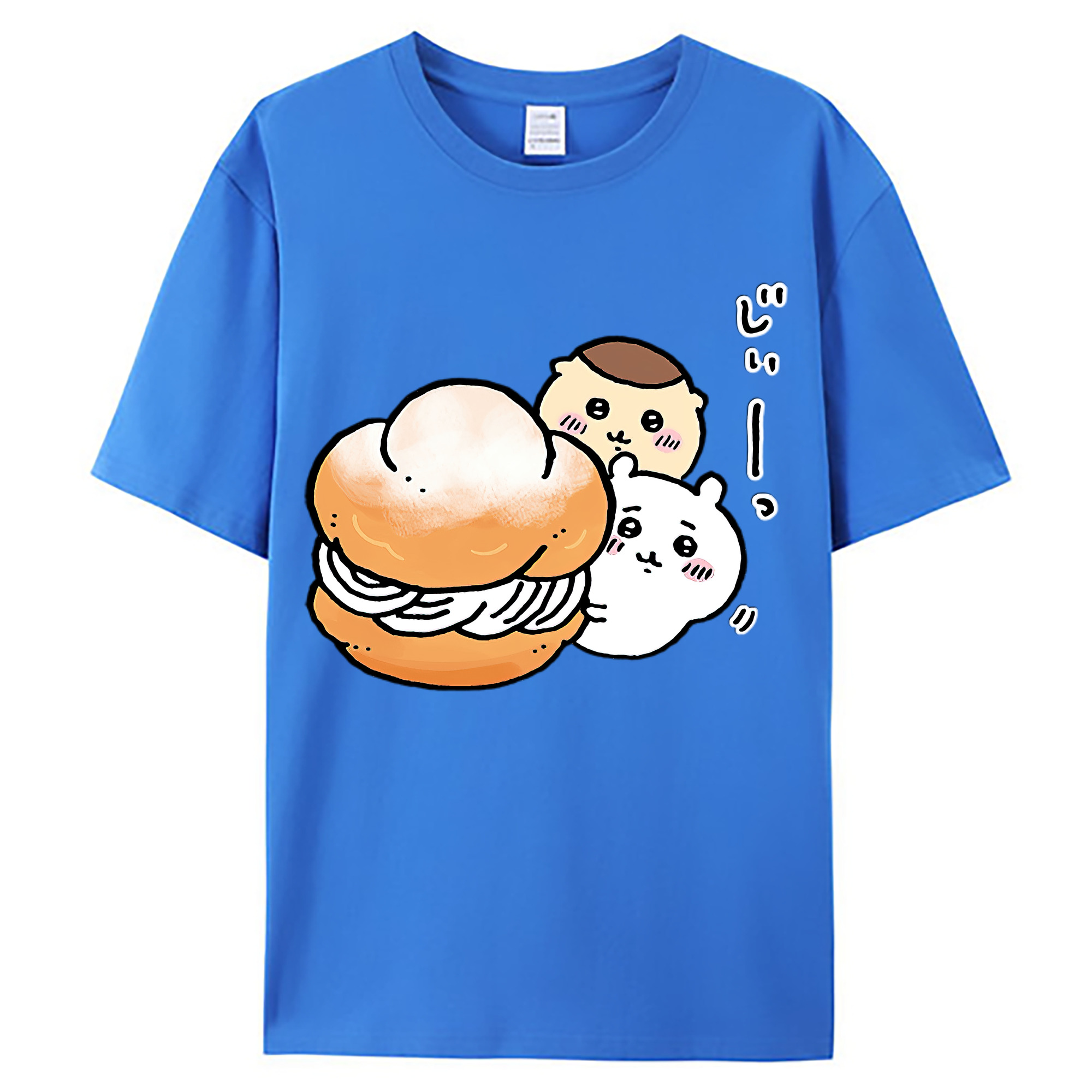 （画像用） ちいかわ くりまんじゅう Chii-kawa kuri manjū 綿100％ メンズ半袖Tシャツ｜肌触りやわらか＆通気性