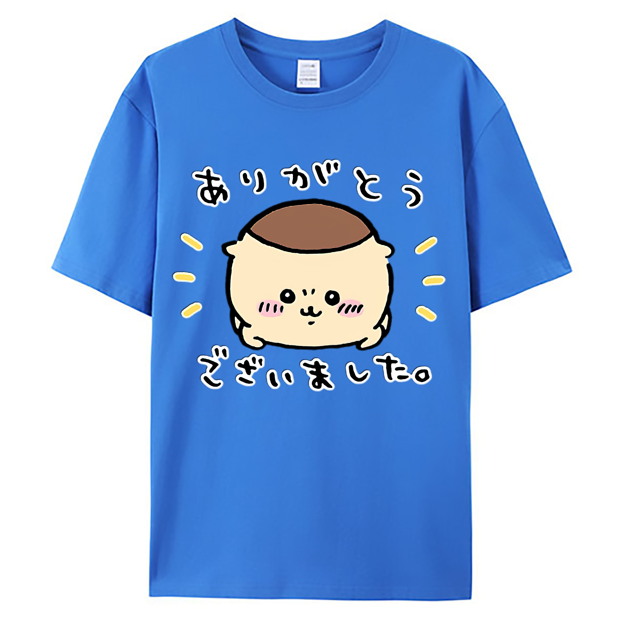 （画像用） ちいかわ くりまんじゅう Chii-kawa kuri manjū 綿100％ メンズ半袖Tシャツ｜肌触りやわらか＆通気性