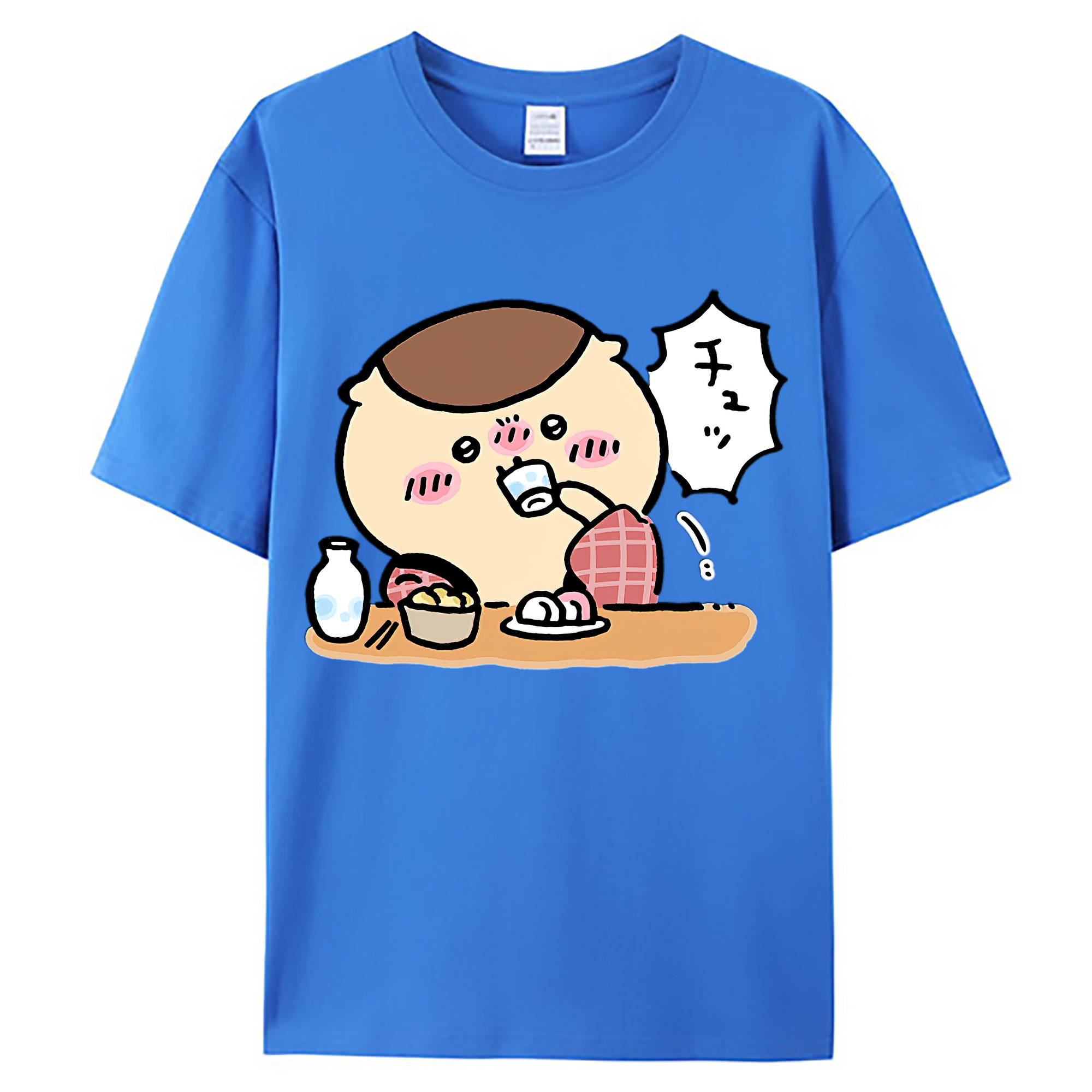 （画像用） ちいかわ くりまんじゅう Chii-kawa kuri manjū 綿100％ メンズ半袖Tシャツ｜肌触りやわらか＆通気性
