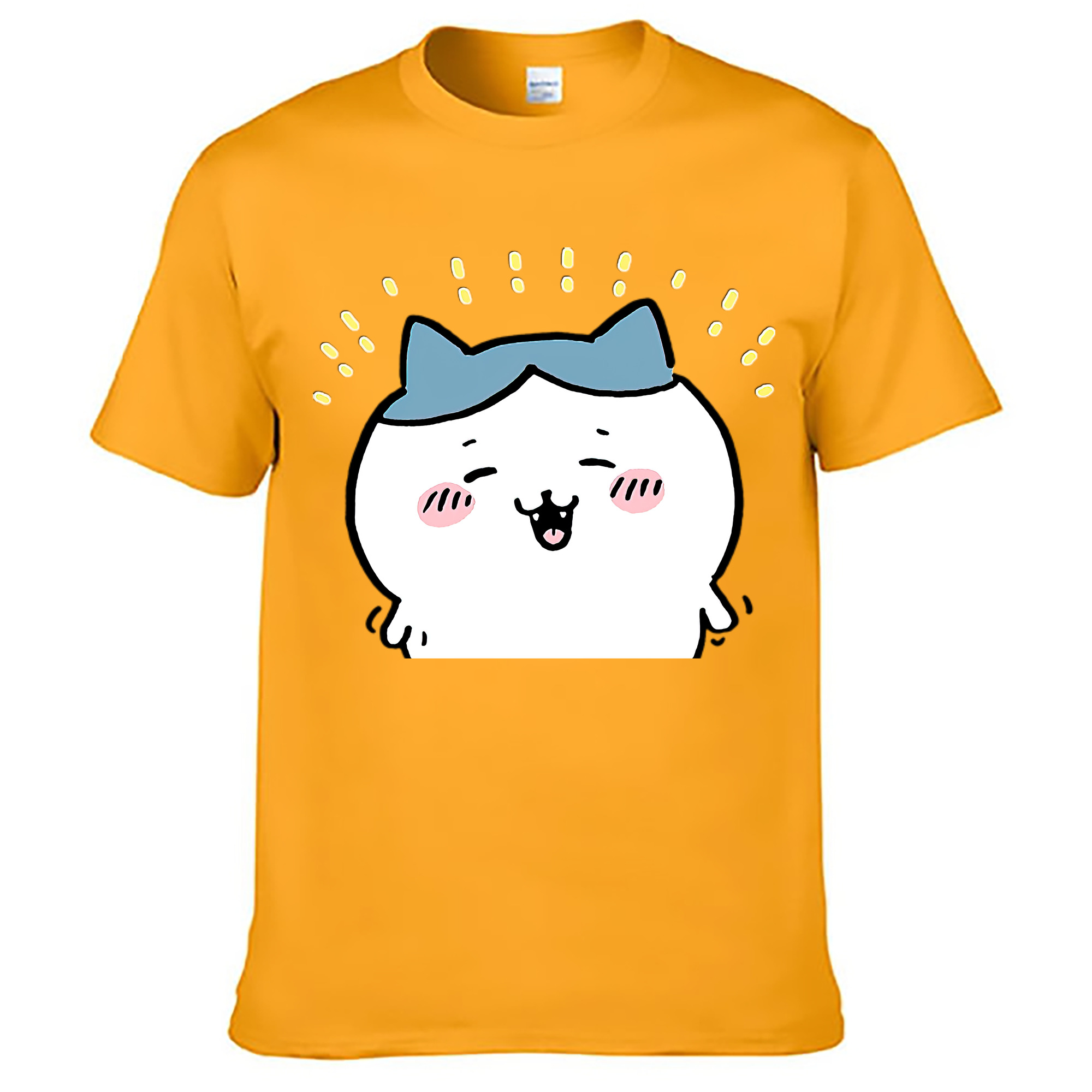 （画像用） ちいかわ ハチワレ Chii-kawa hachiware 綿100％ メンズ半袖Tシャツ｜肌触りやわらか＆通気性