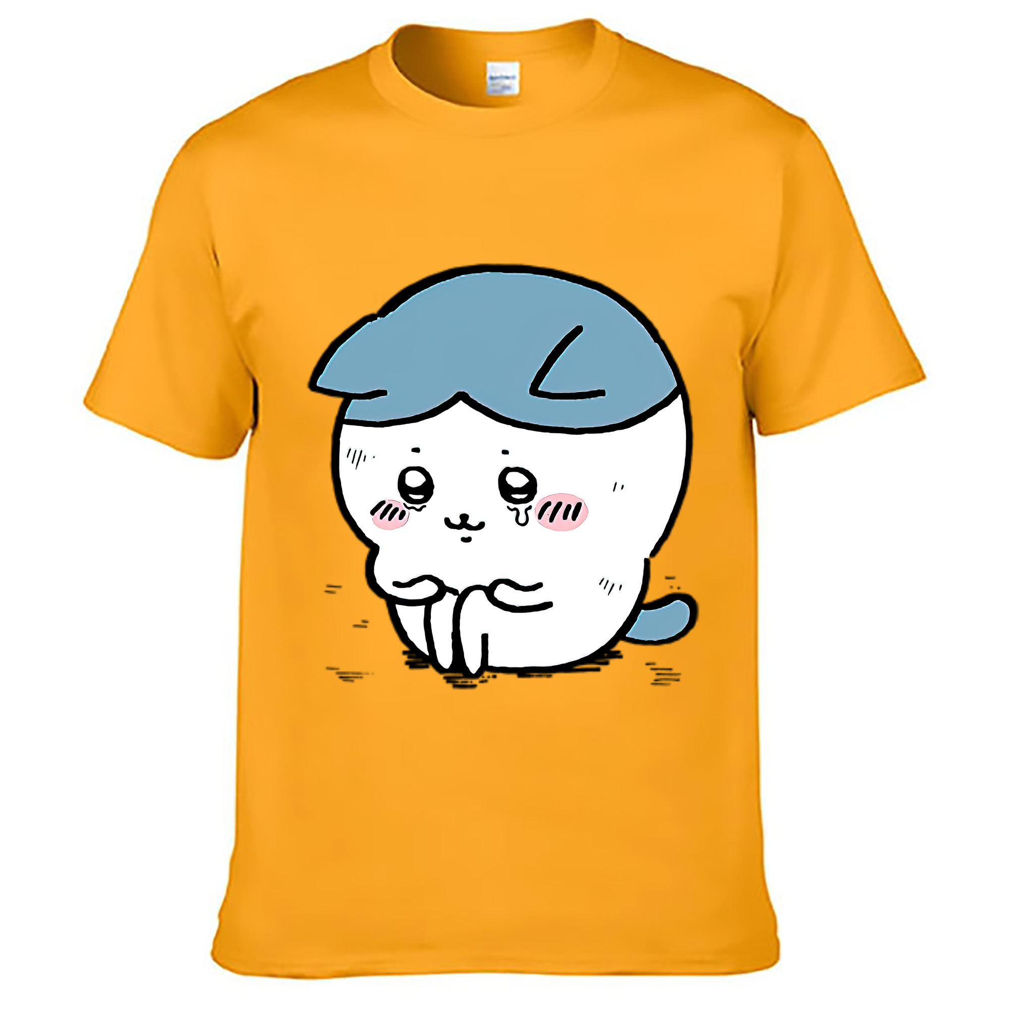 （画像用） ちいかわ ハチワレ Chii-kawa hachiware 綿100％ メンズ半袖Tシャツ｜肌触りやわらか＆通気性
