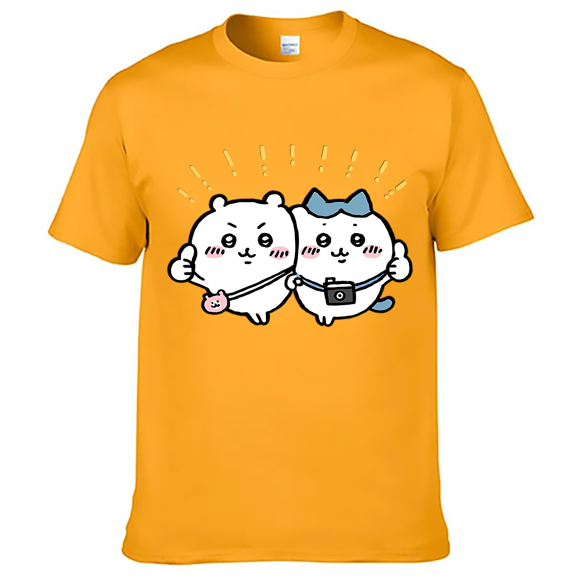 （画像用） ちいかわ ちいかわ Chii-kawa chiikawa 綿100％ メンズ半袖Tシャツ｜肌触りやわらか＆通気性
