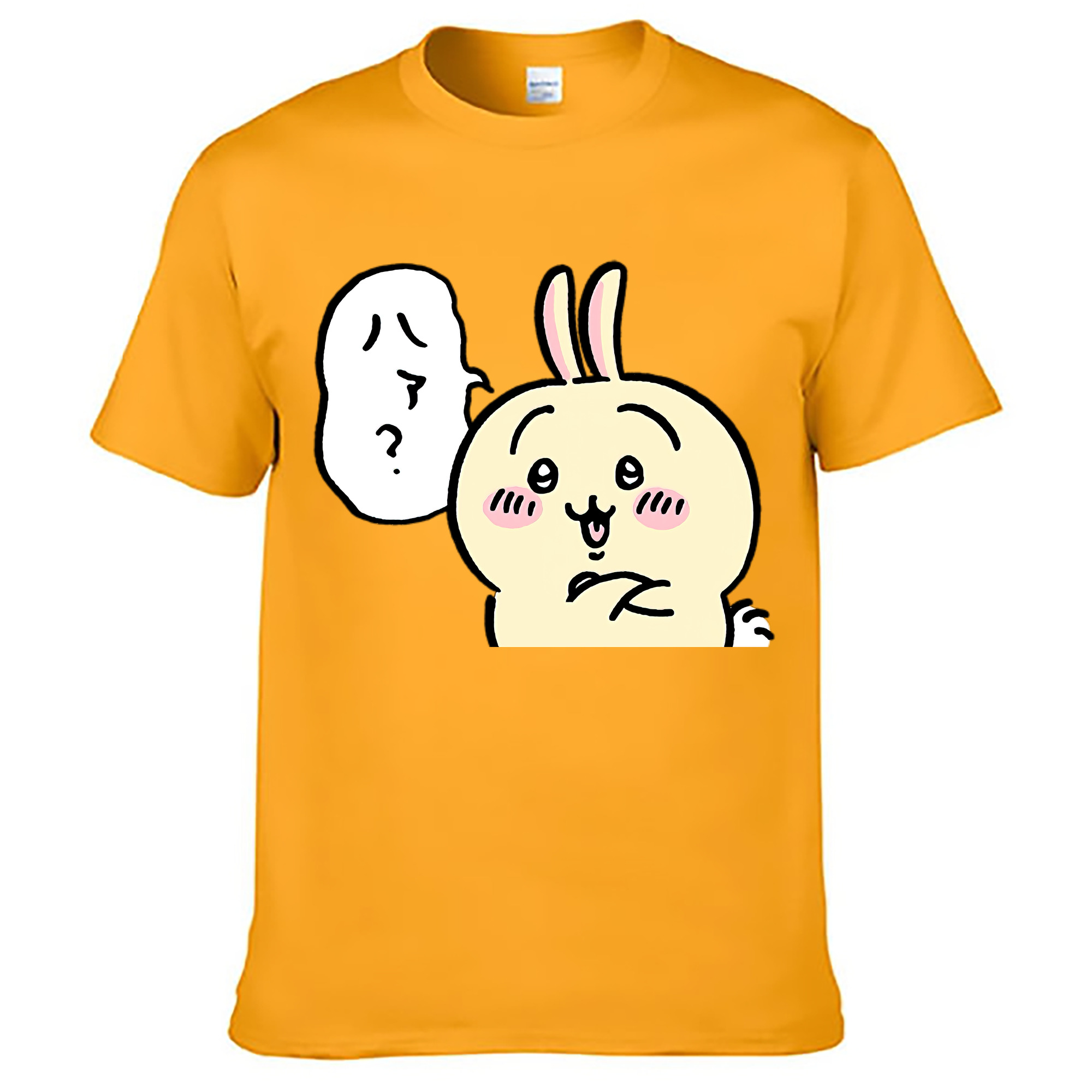（画像用） ちいかわ うさぎ Chii-kawa usagi 綿100％ メンズ半袖Tシャツ｜肌触りやわらか＆通気性
