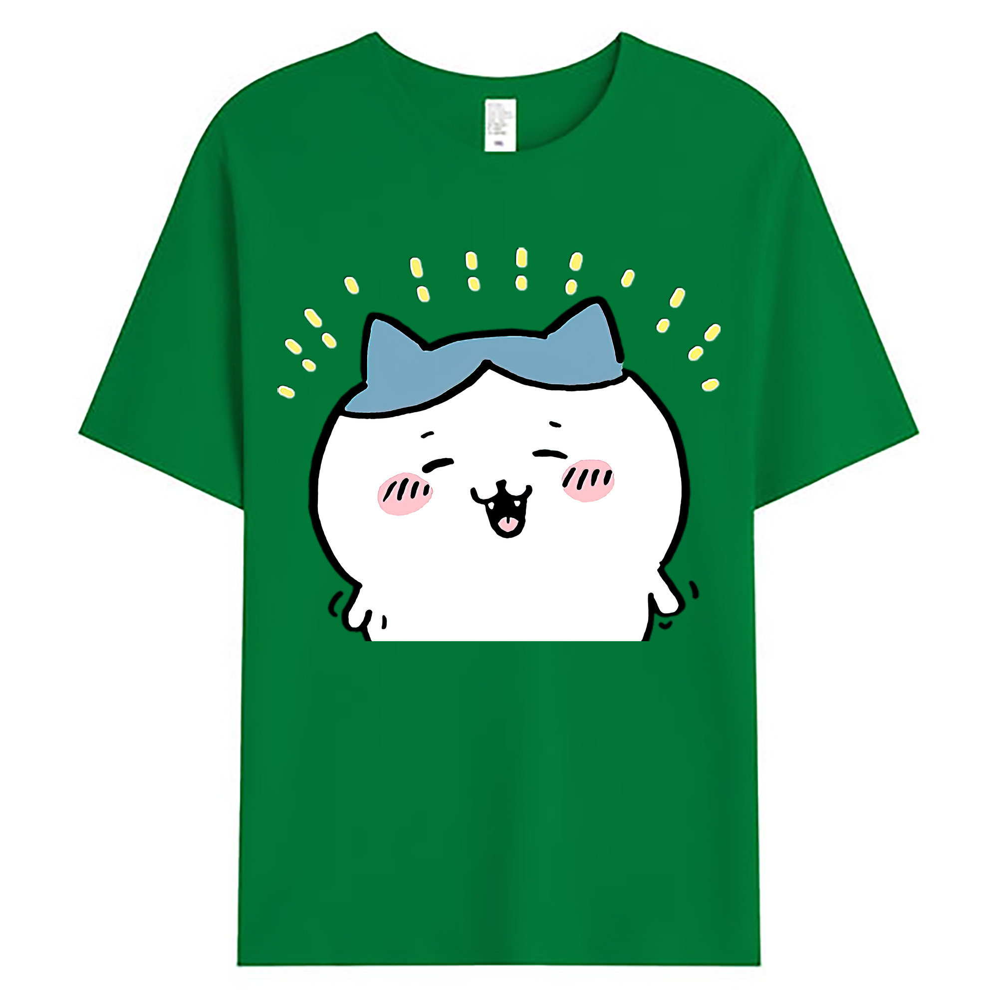 （画像用） ちいかわ ハチワレ Chii-kawa hachiware 綿100％ メンズ半袖Tシャツ｜肌触りやわらか＆通気性