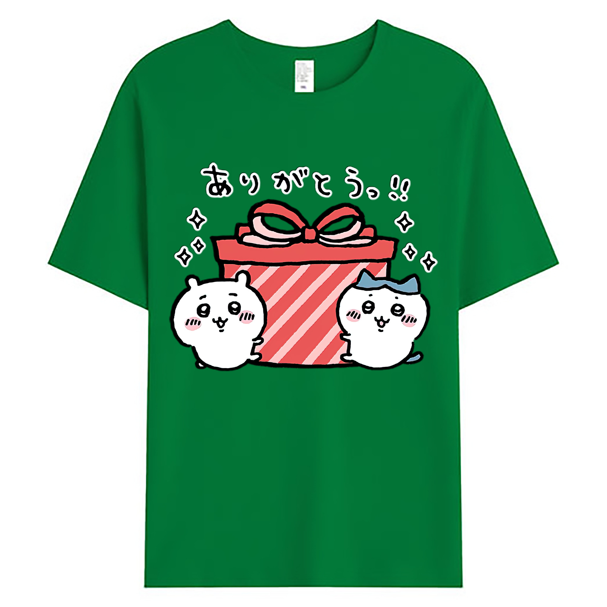 （画像用） ちいかわ ハチワレ Chii-kawa hachiware 綿100％ メンズ半袖Tシャツ｜肌触りやわらか＆通気性
