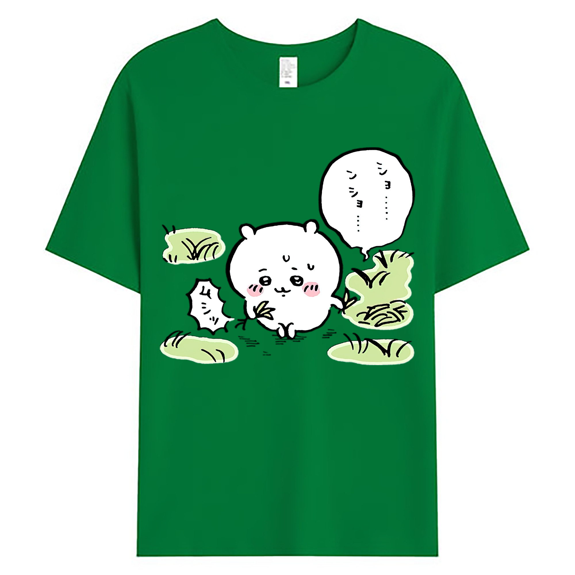 （画像用） ちいかわ ちいかわ Chii-kawa chiikawa 綿100％ メンズ半袖Tシャツ｜肌触りやわらか＆通気性