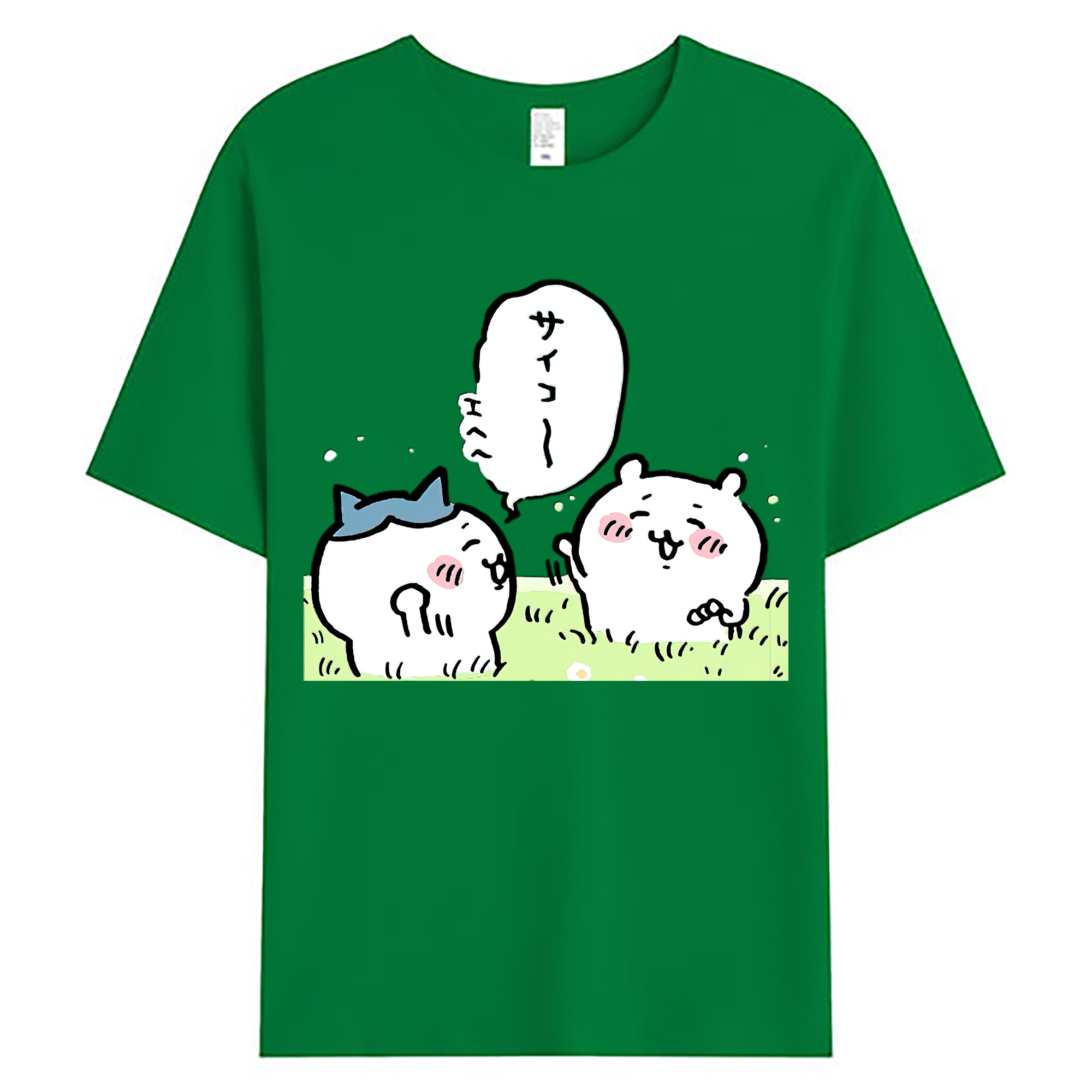 （画像用） ちいかわ ちいかわ Chii-kawa chiikawa 綿100％ メンズ半袖Tシャツ｜肌触りやわらか＆通気性