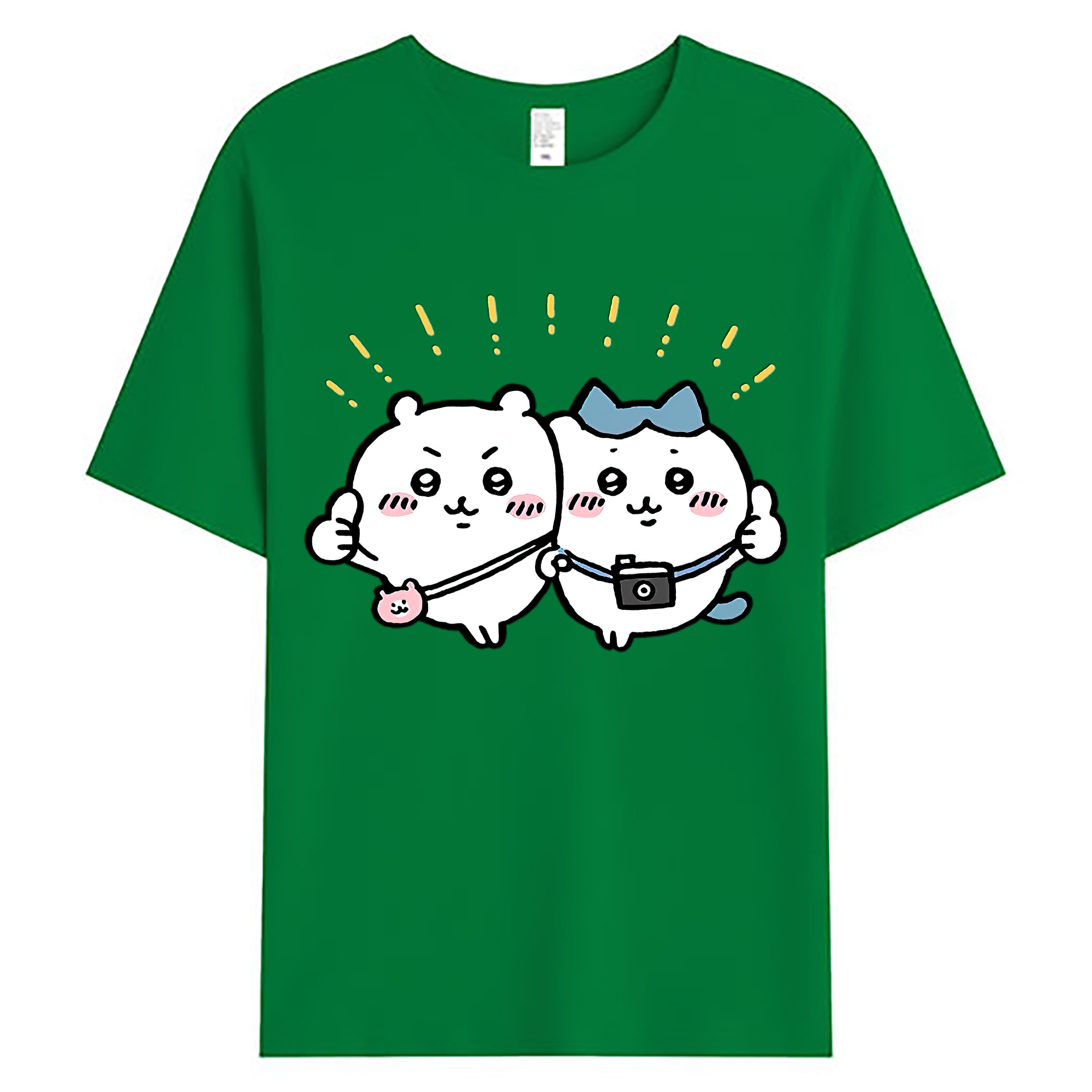 （画像用） ちいかわ ちいかわ Chii-kawa chiikawa 綿100％ メンズ半袖Tシャツ｜肌触りやわらか＆通気性