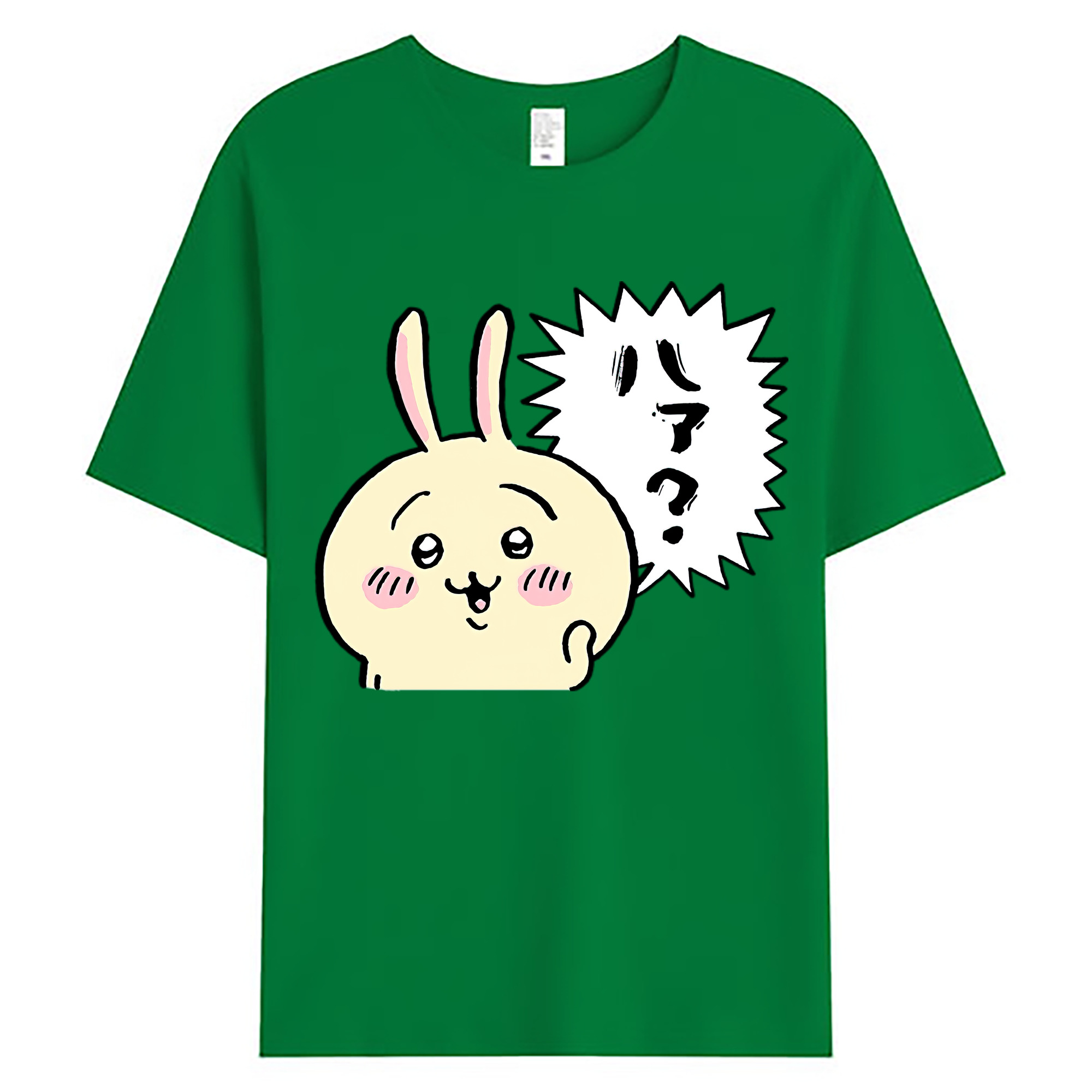 （画像用） ちいかわ うさぎ Chii-kawa usagi 綿100％ メンズ半袖Tシャツ｜肌触りやわらか＆通気性