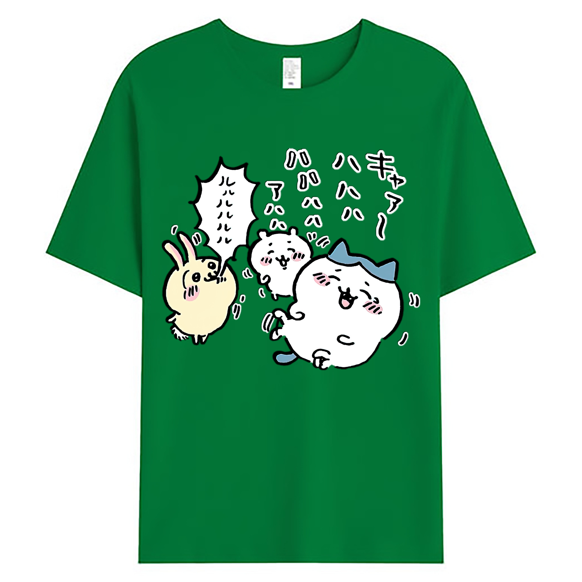（画像用） ちいかわ うさぎ Chii-kawa usagi 綿100％ メンズ半袖Tシャツ｜肌触りやわらか＆通気性