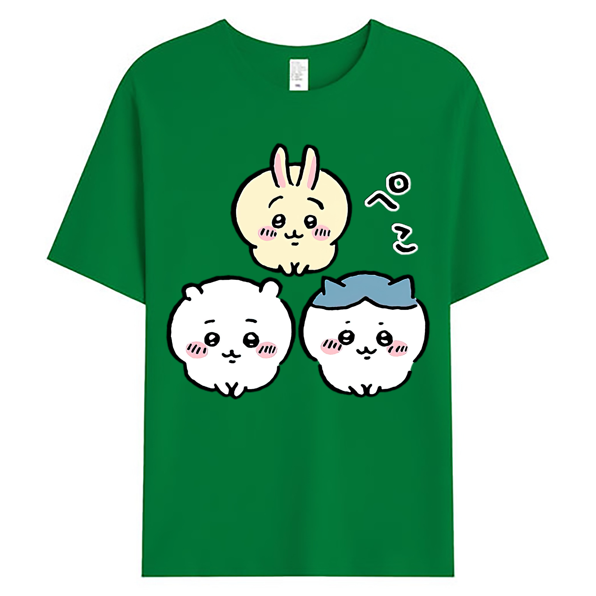 （画像用） ちいかわ うさぎ Chii-kawa usagi 綿100％ メンズ半袖Tシャツ｜肌触りやわらか＆通気性