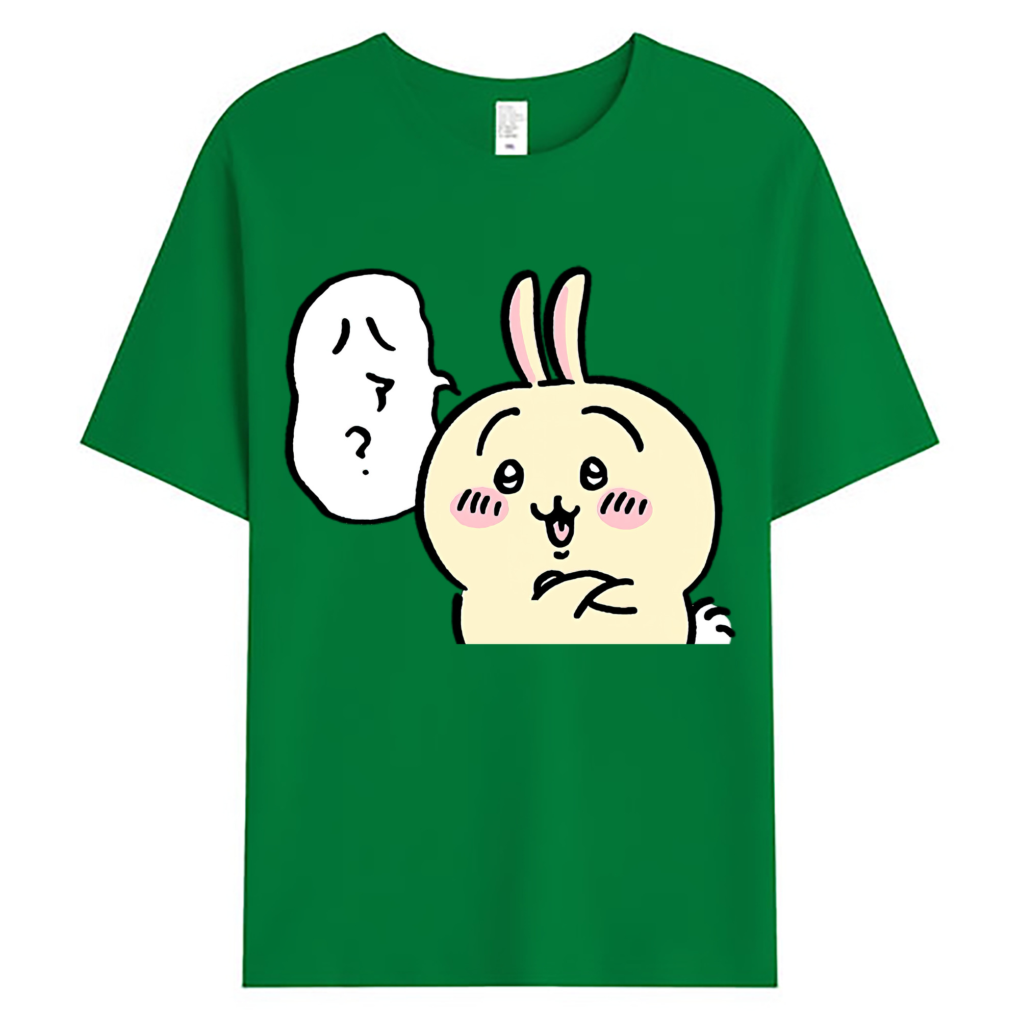 （画像用） ちいかわ うさぎ Chii-kawa usagi 綿100％ メンズ半袖Tシャツ｜肌触りやわらか＆通気性
