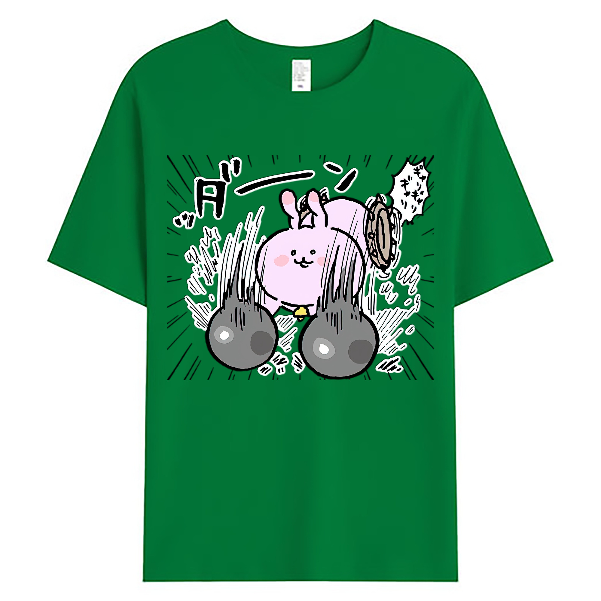 （画像用） ちいかわ うさぎ Chii-kawa usagi 綿100％ メンズ半袖Tシャツ｜肌触りやわらか＆通気性