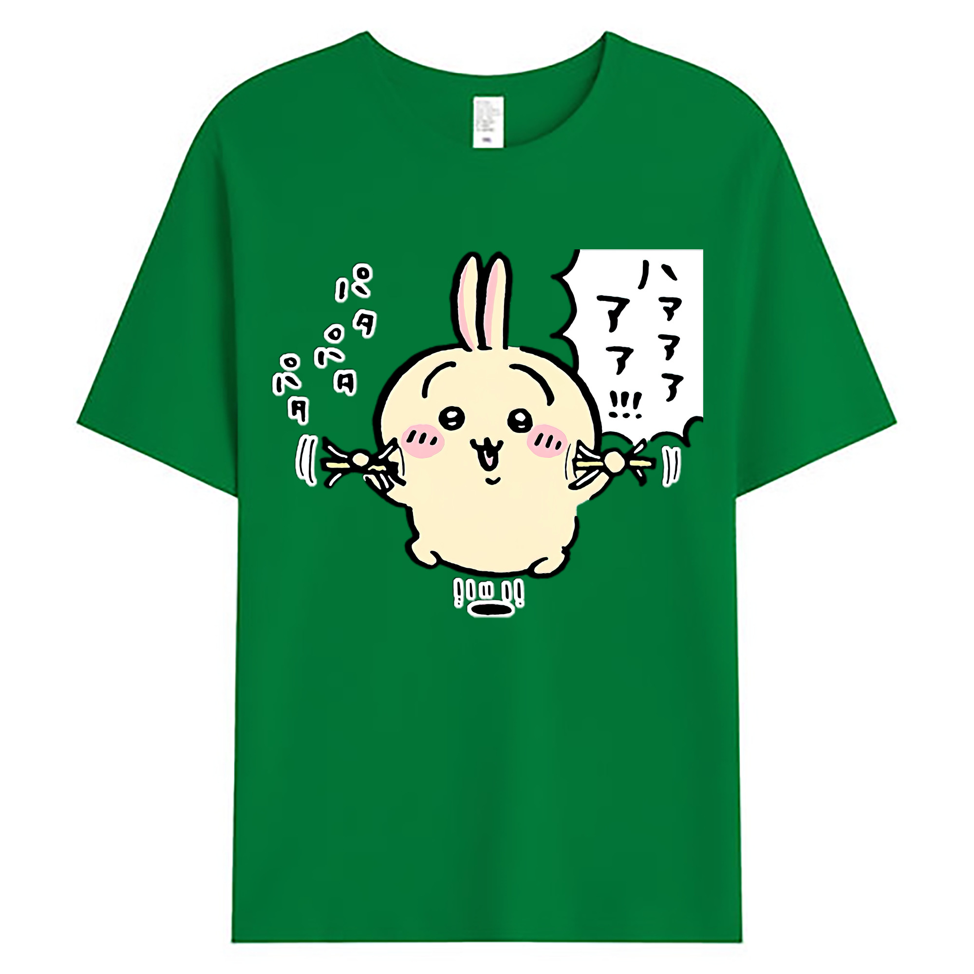 （画像用） ちいかわ うさぎ Chii-kawa usagi 綿100％ メンズ半袖Tシャツ｜肌触りやわらか＆通気性