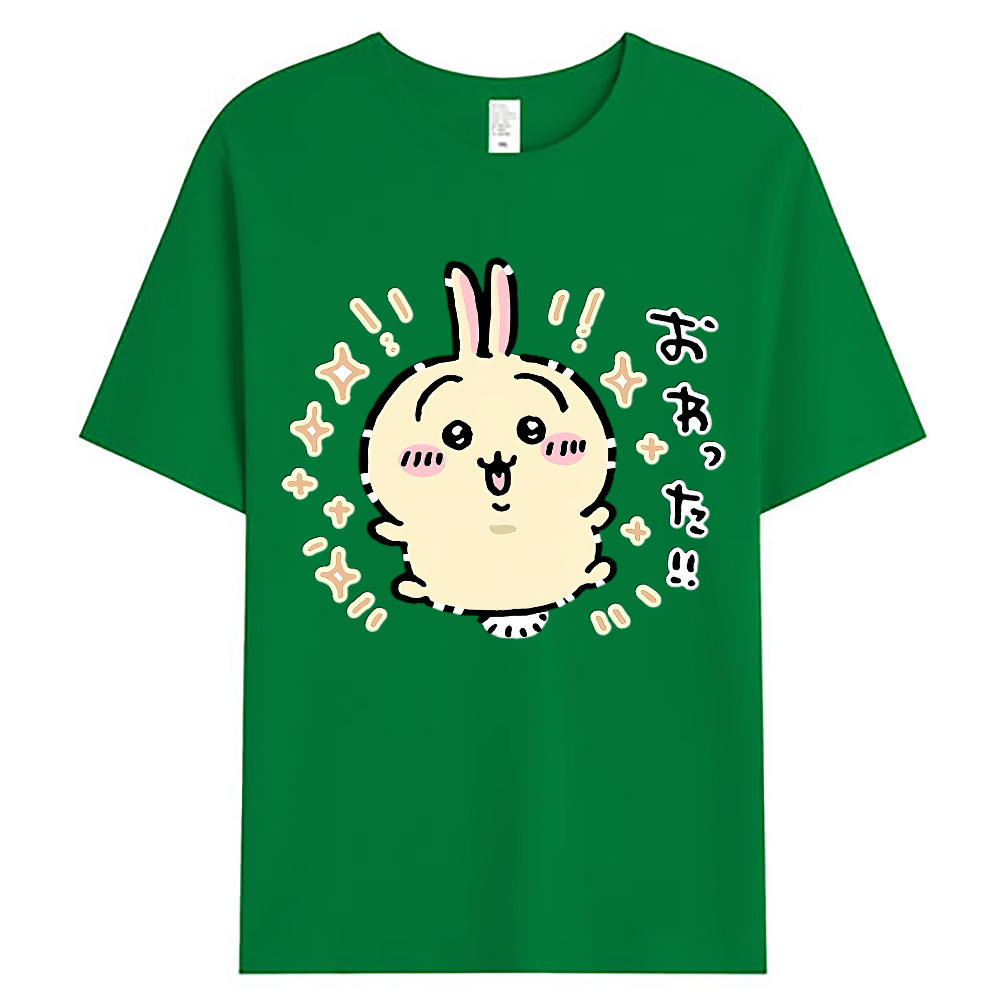 （画像用） ちいかわ うさぎ Chii-kawa usagi 綿100％ メンズ半袖Tシャツ｜肌触りやわらか＆通気性