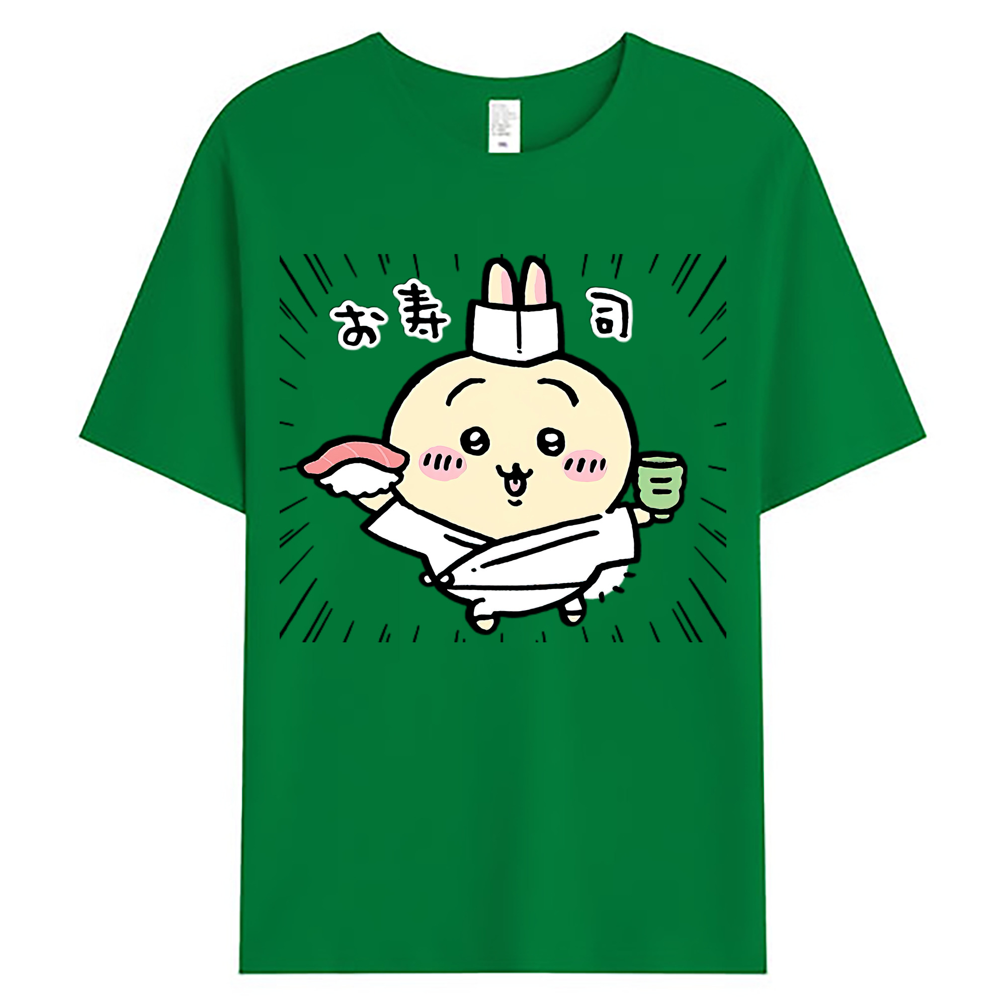 （画像用） ちいかわ うさぎ Chii-kawa usagi 綿100％ メンズ半袖Tシャツ｜肌触りやわらか＆通気性