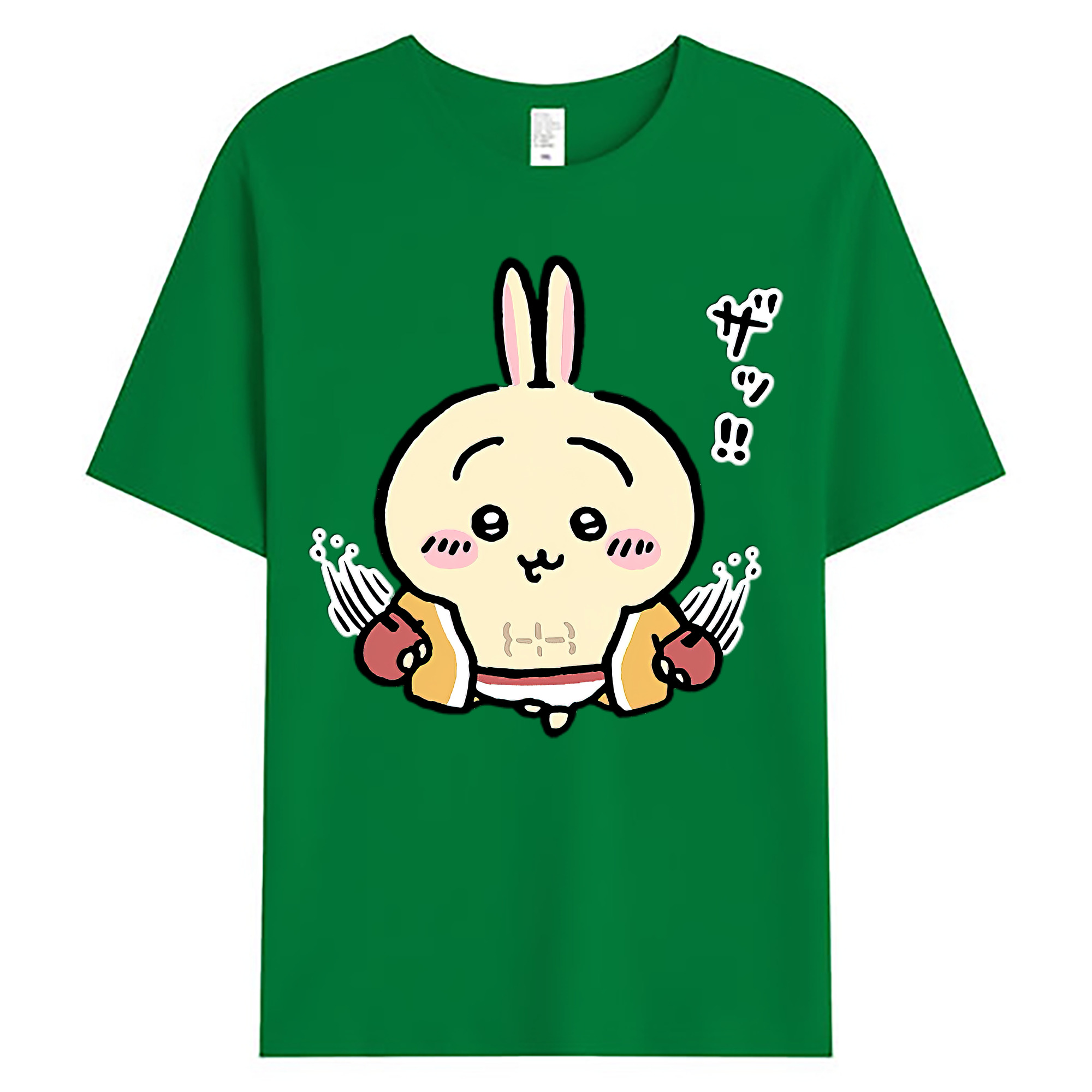 （画像用） ちいかわ うさぎ Chii-kawa usagi 綿100％ メンズ半袖Tシャツ｜肌触りやわらか＆通気性
