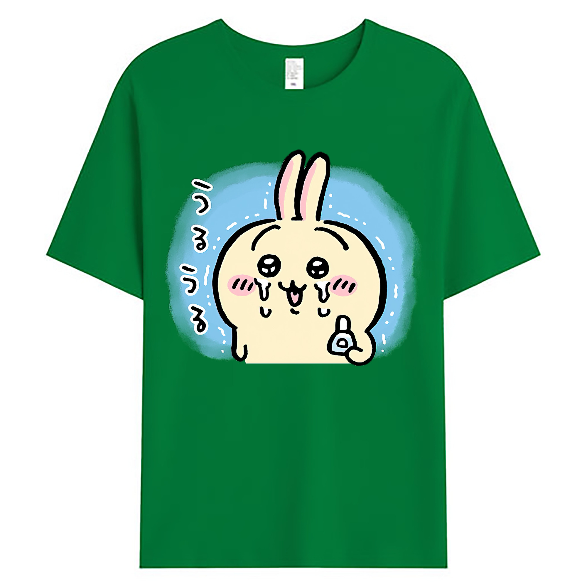 （画像用） ちいかわ うさぎ Chii-kawa usagi 綿100％ メンズ半袖Tシャツ｜肌触りやわらか＆通気性