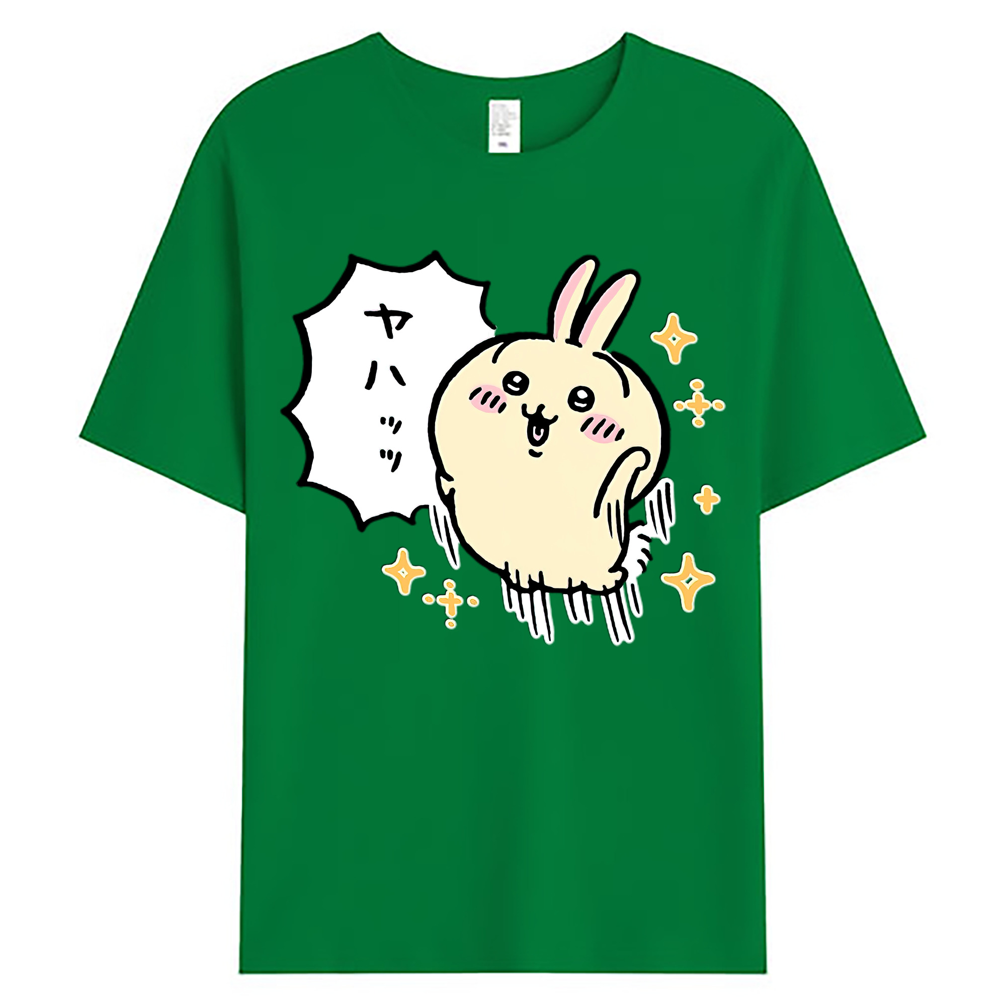 （画像用） ちいかわ うさぎ Chii-kawa usagi 綿100％ メンズ半袖Tシャツ｜肌触りやわらか＆通気性