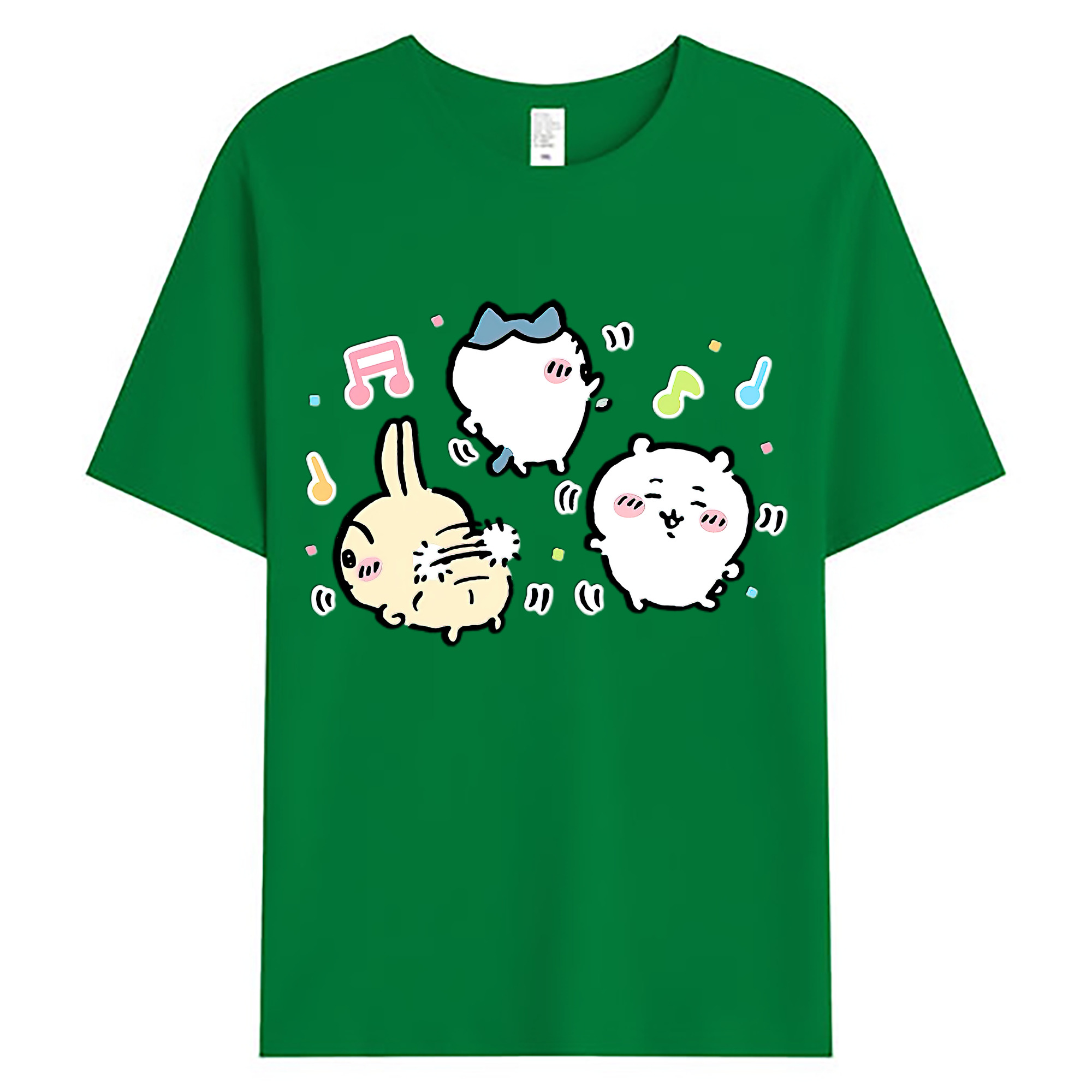 （画像用） ちいかわ うさぎ Chii-kawa usagi 綿100％ メンズ半袖Tシャツ｜肌触りやわらか＆通気性