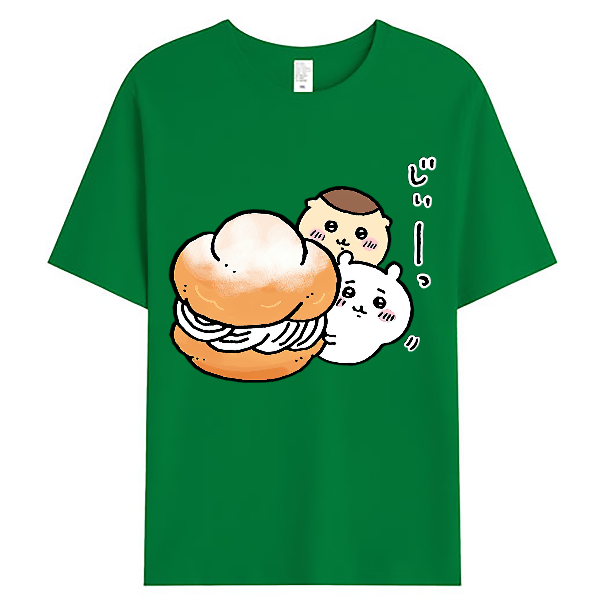 （画像用） ちいかわ くりまんじゅう Chii-kawa kuri manjū 綿100％ メンズ半袖Tシャツ｜肌触りやわらか＆通気性