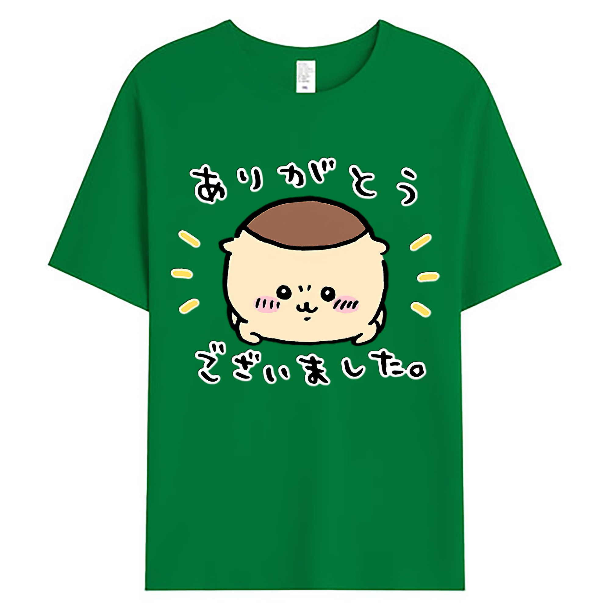 （画像用） ちいかわ くりまんじゅう Chii-kawa kuri manjū 綿100％ メンズ半袖Tシャツ｜肌触りやわらか＆通気性